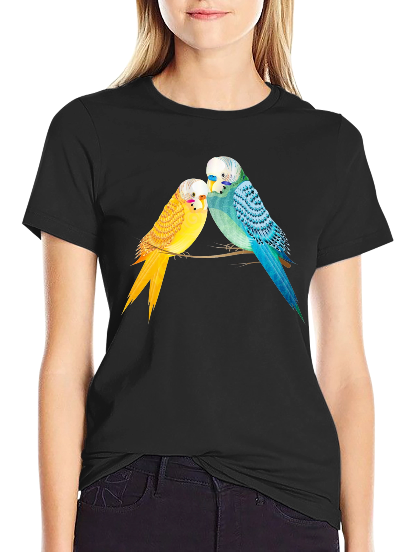 Budgie Bird Graphic Tee -  Cute Parakeet Lovers T-Shirt