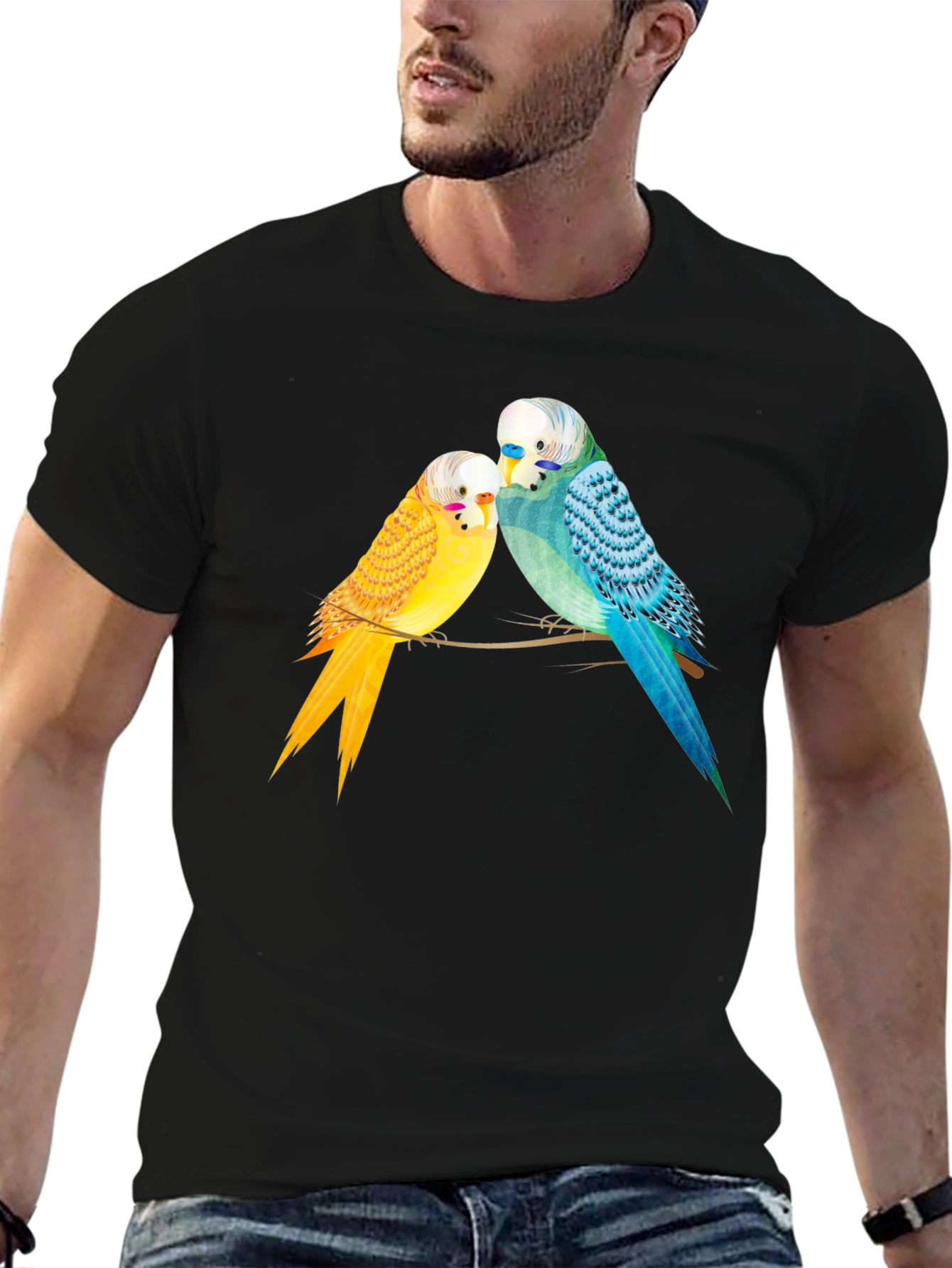Budgie Bird Graphic Tee -  Cute Parakeet Lovers T-Shirt