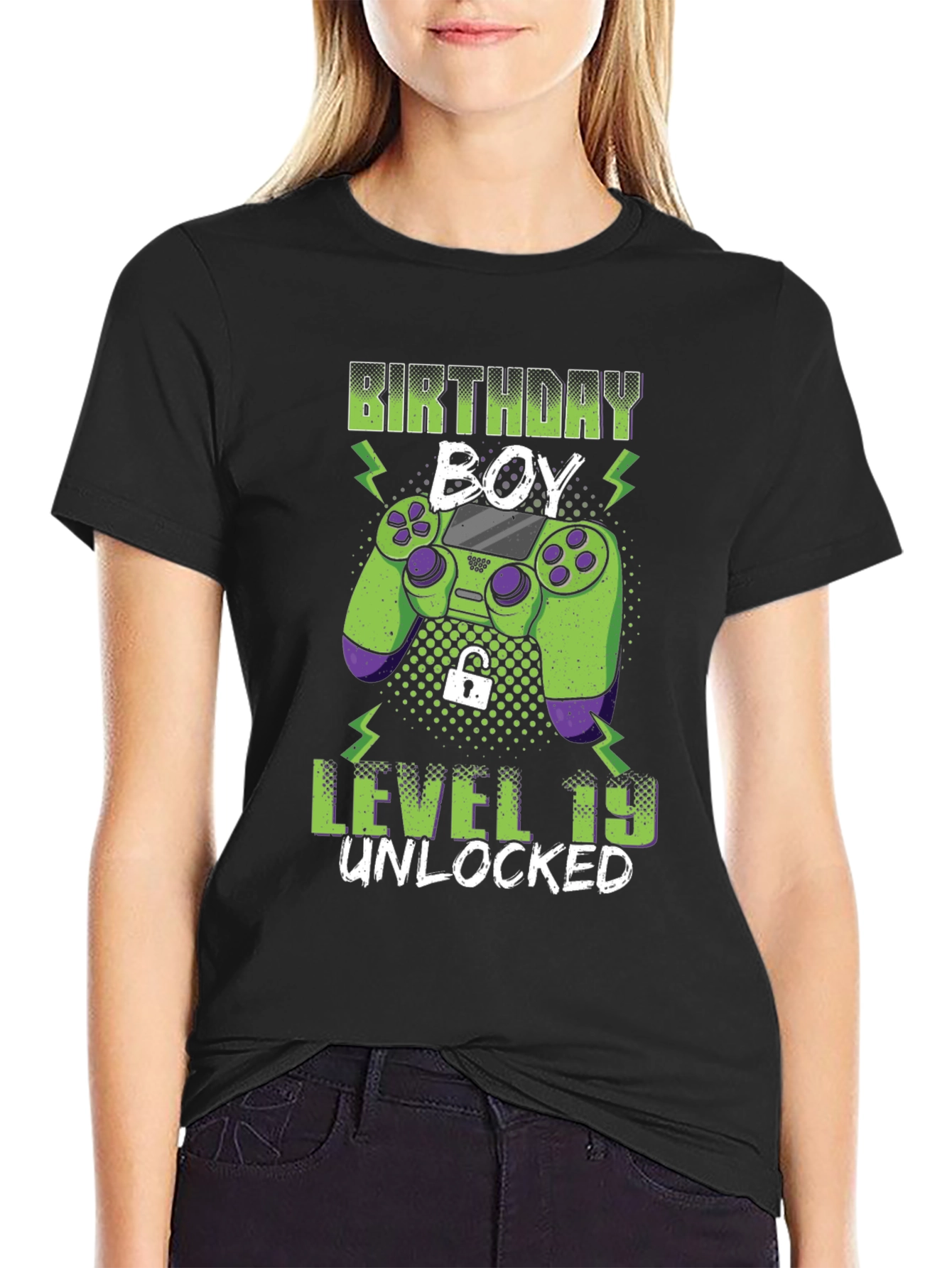 Birthday Boy Level 19 Unlocked Gaming T-Shirt