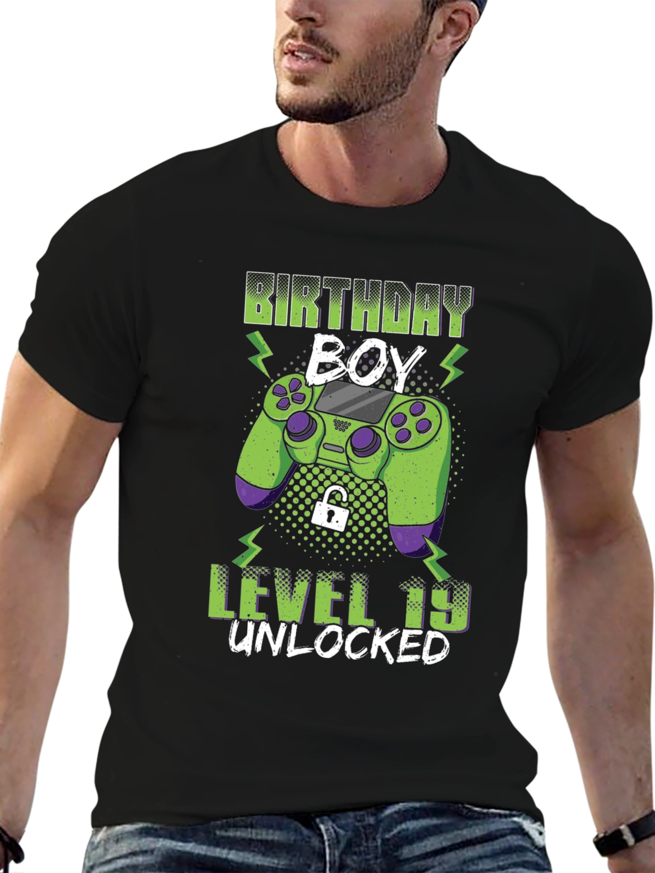 Birthday Boy Level 19 Unlocked Gaming T-Shirt