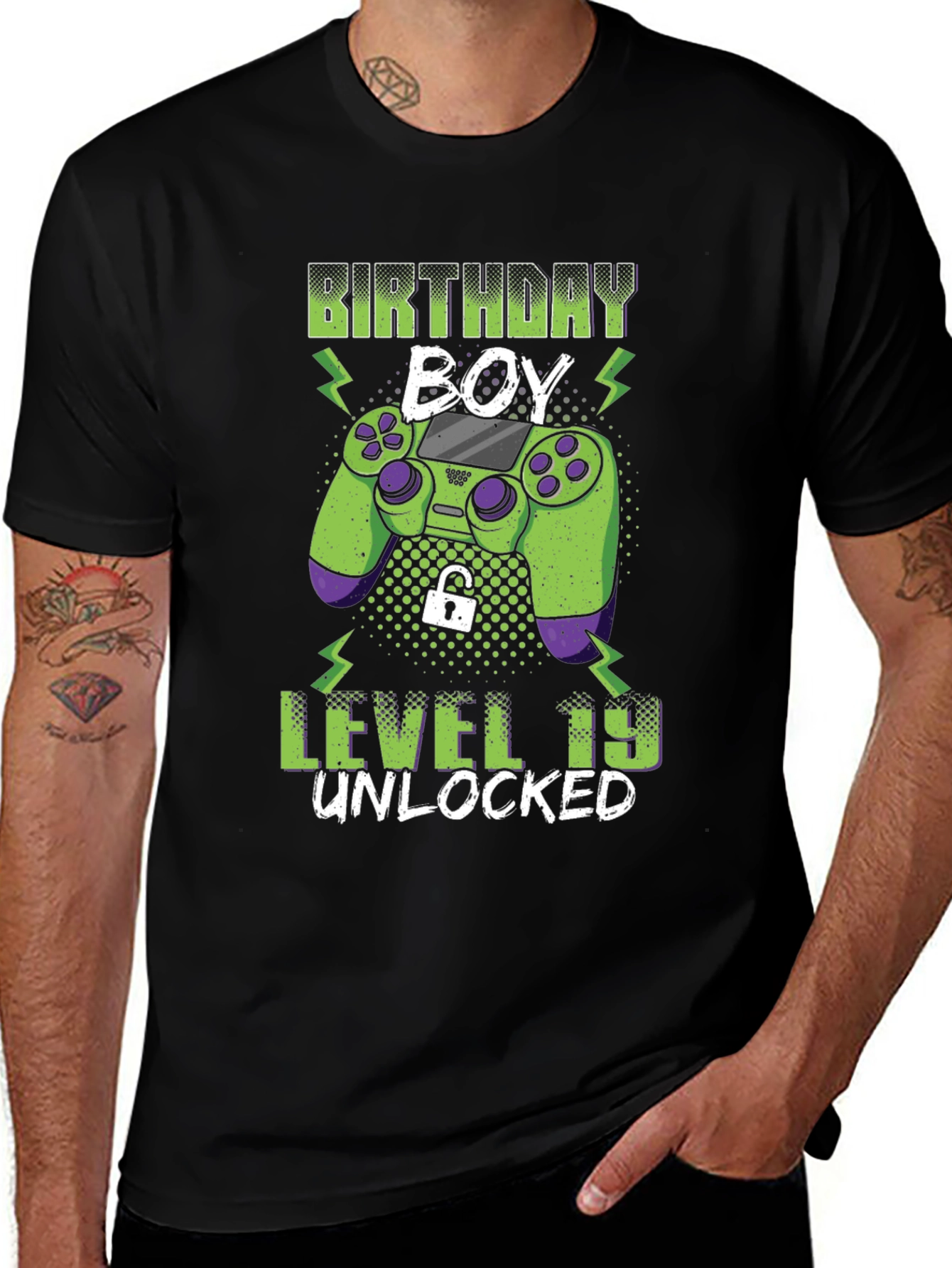 Birthday Boy Level 19 Unlocked Gaming T-Shirt