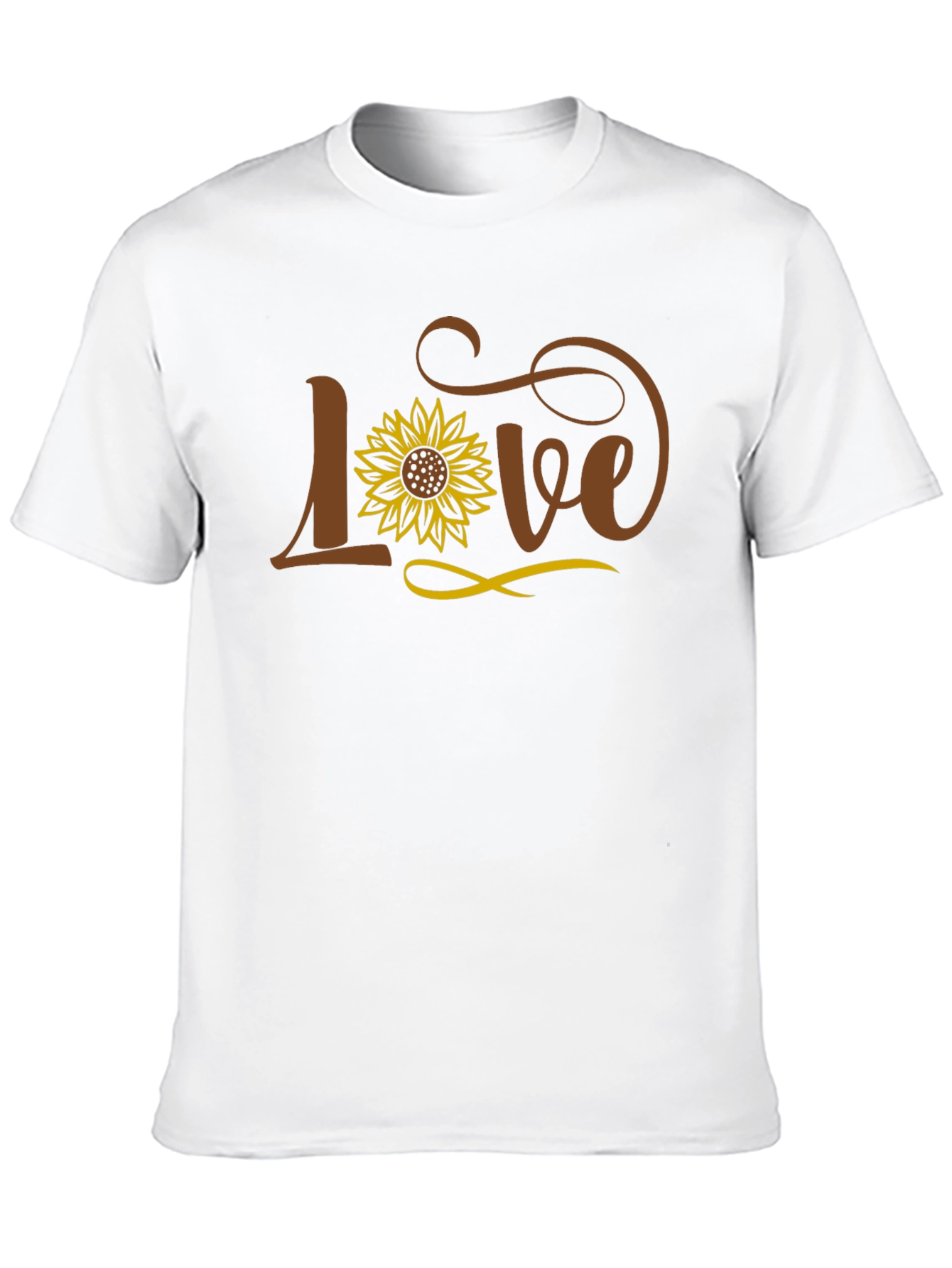 Love Sunflower Graphic Black T-Shirt