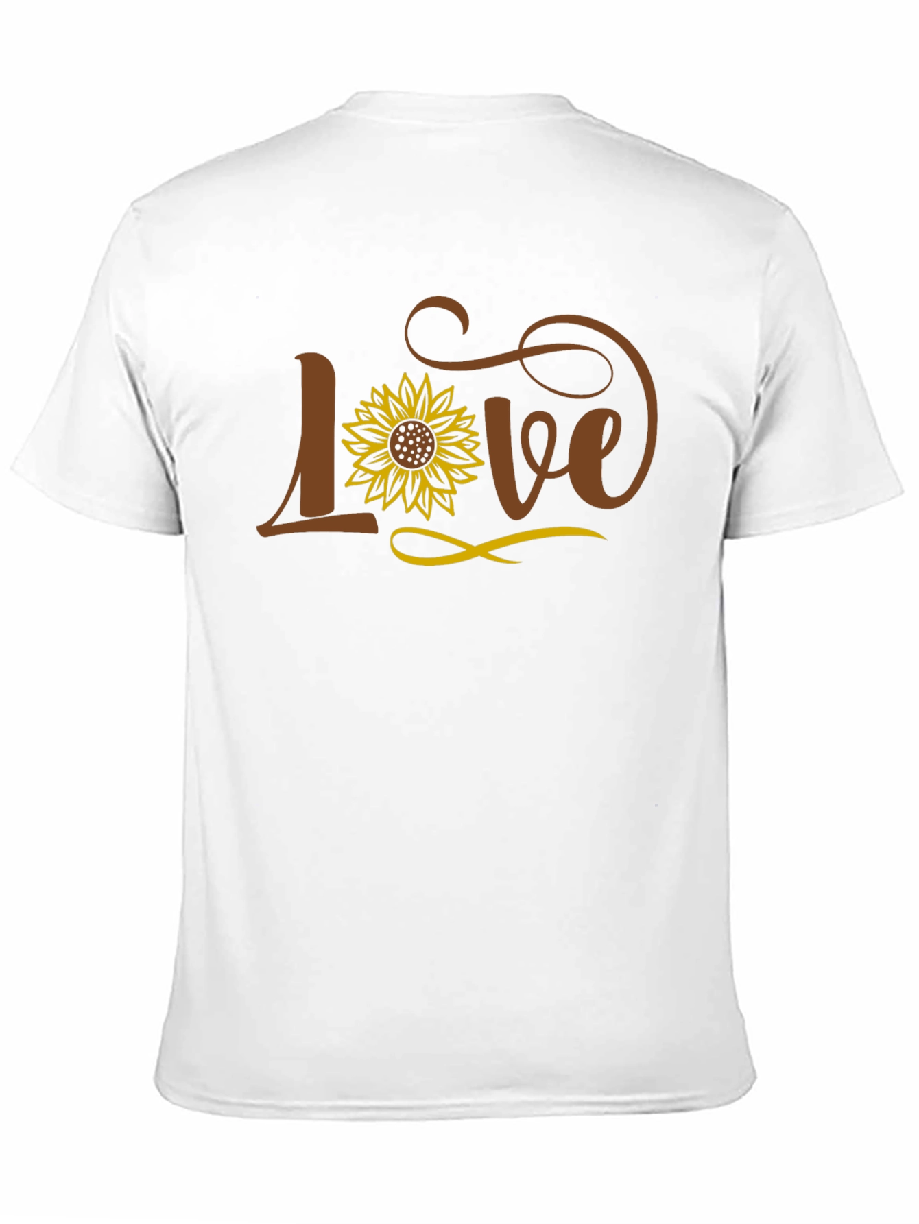 Love Sunflower Graphic Black T-Shirt
