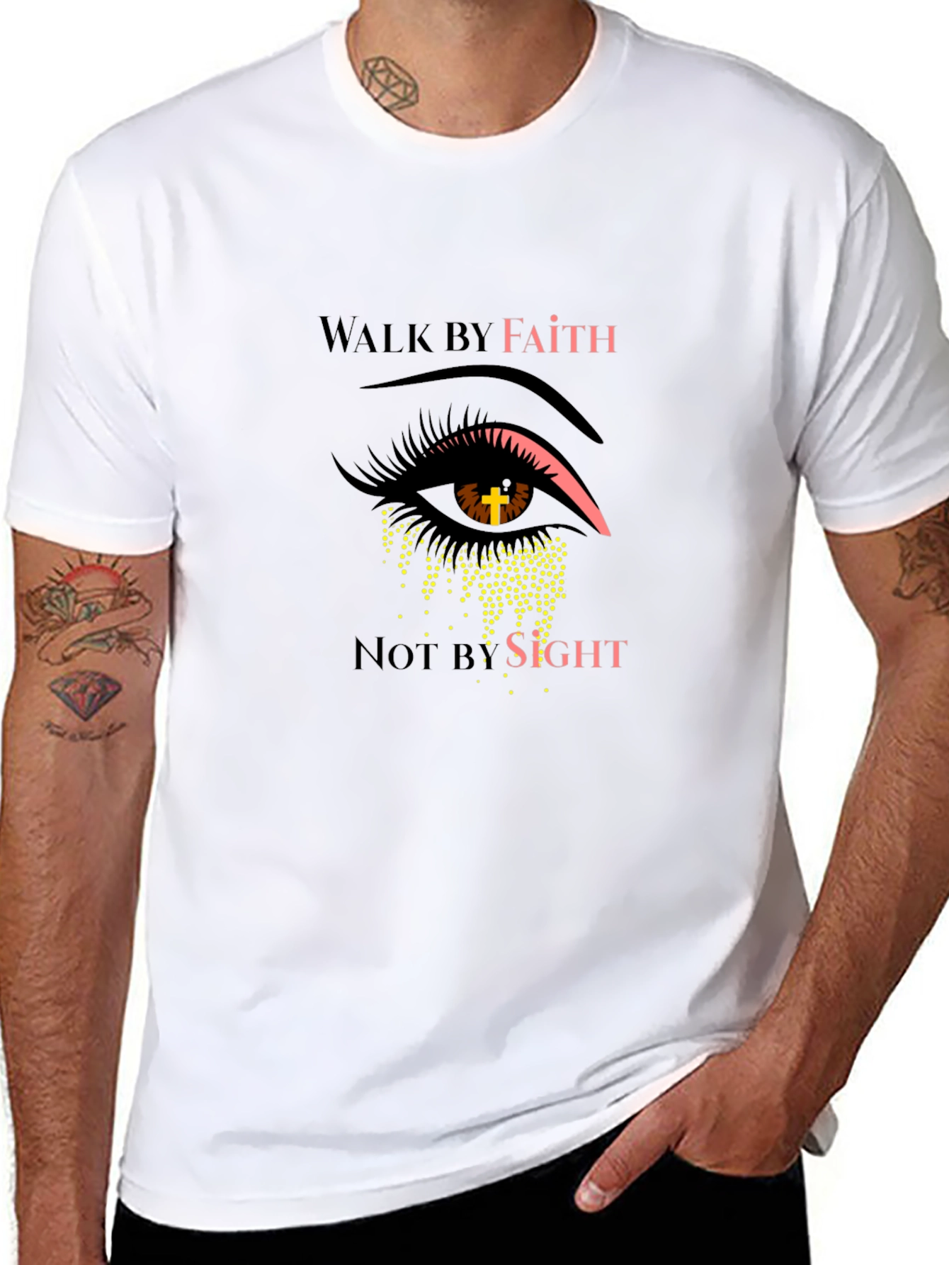 Walk By Faith Graphic Print T-Shirt