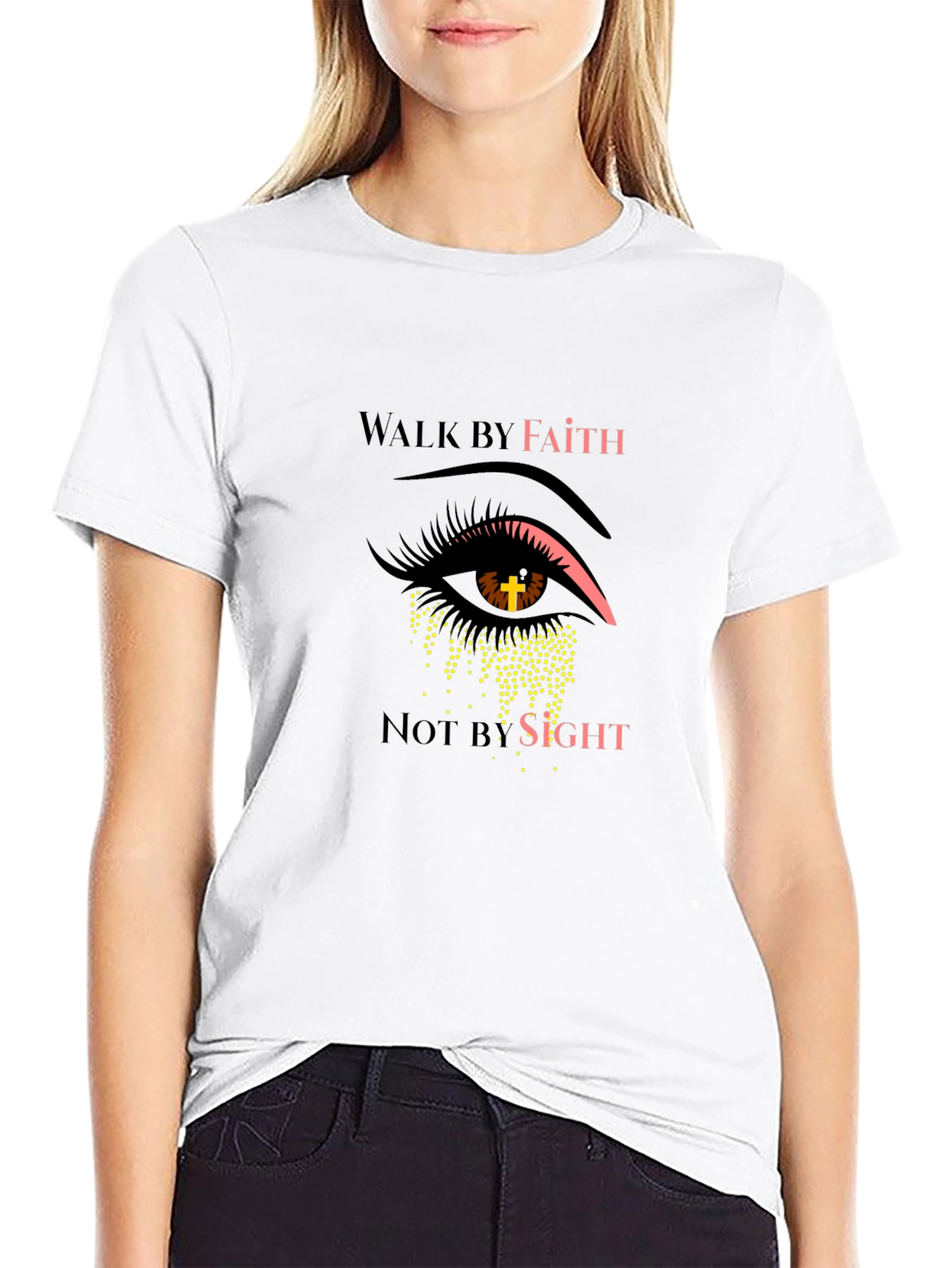 Walk By Faith Graphic Print T-Shirt