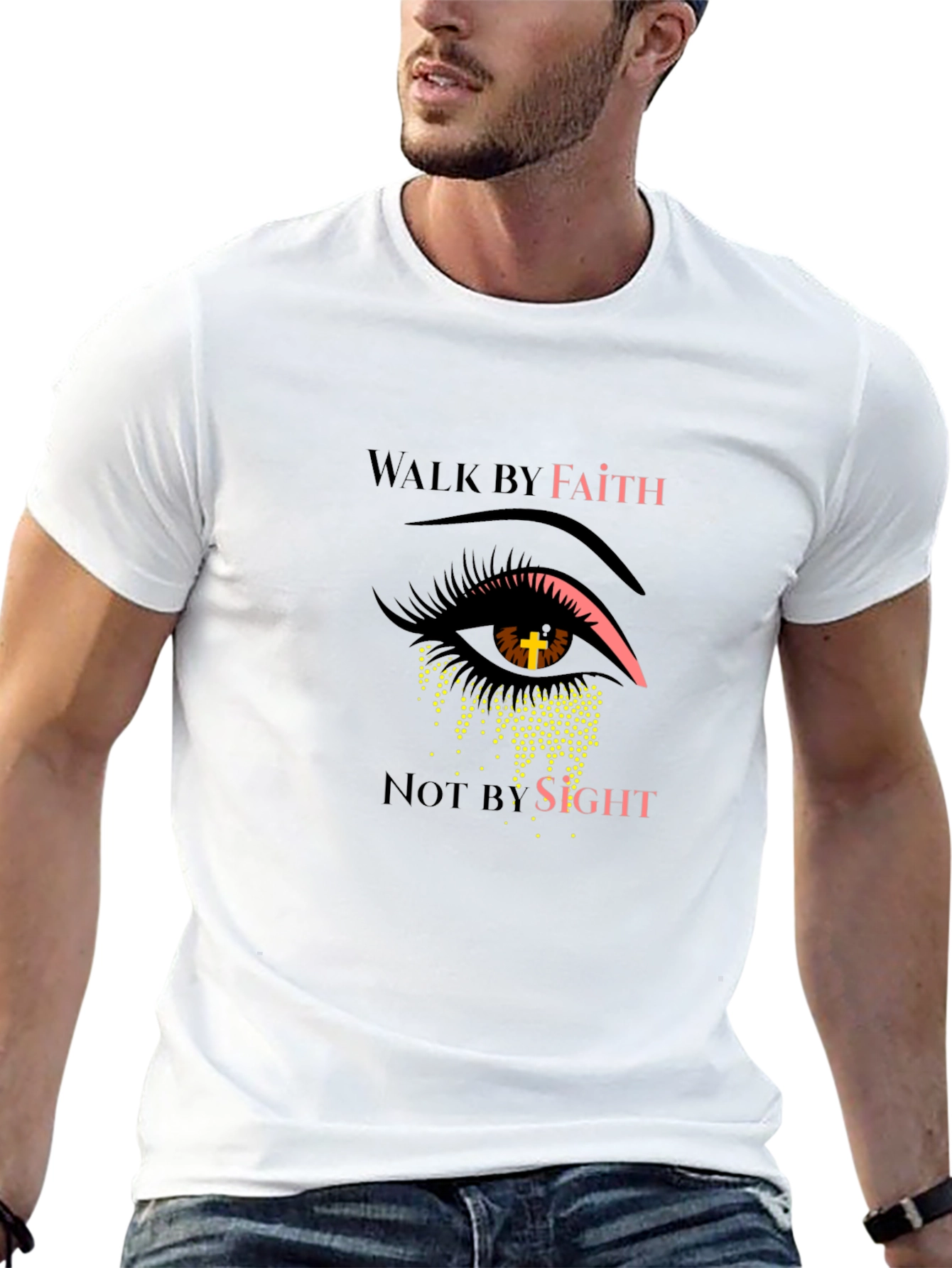 Walk By Faith Graphic Print T-Shirt