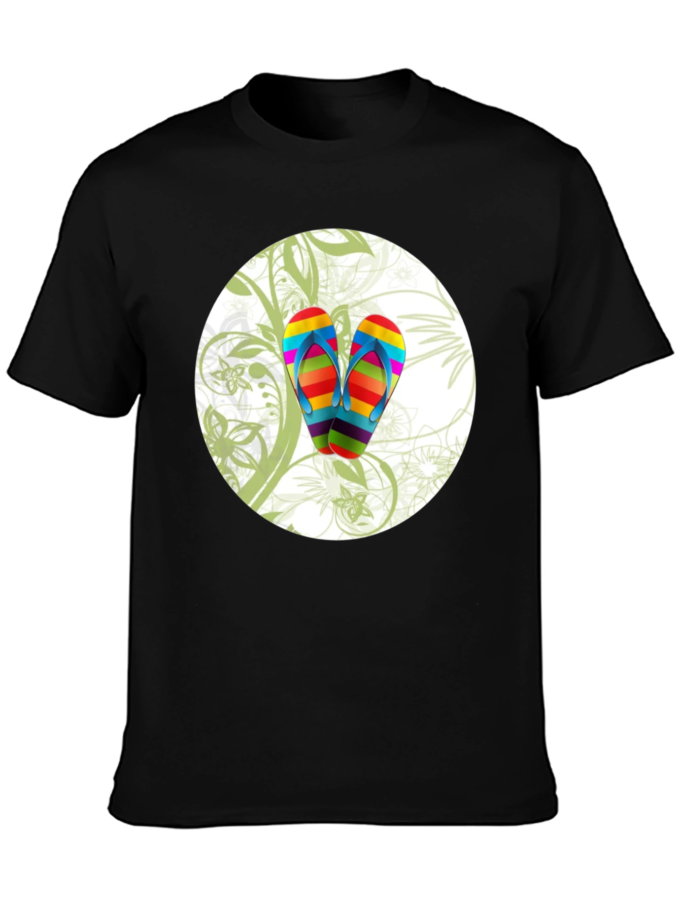 Rainbow Flip Flops Graphic Tee