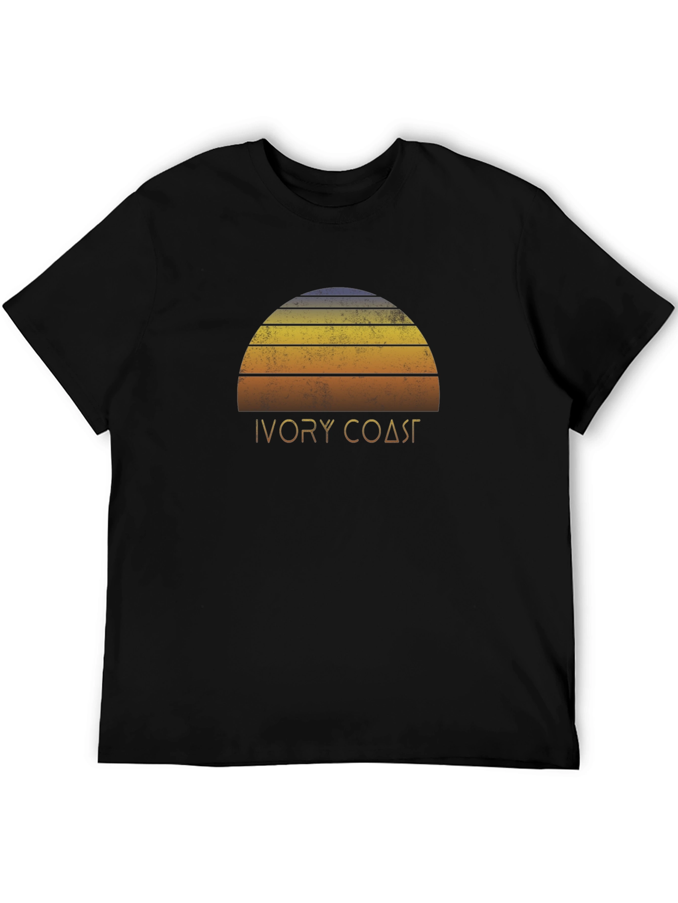 Ivory Coast Graphic Tee - Retro Sunset Design