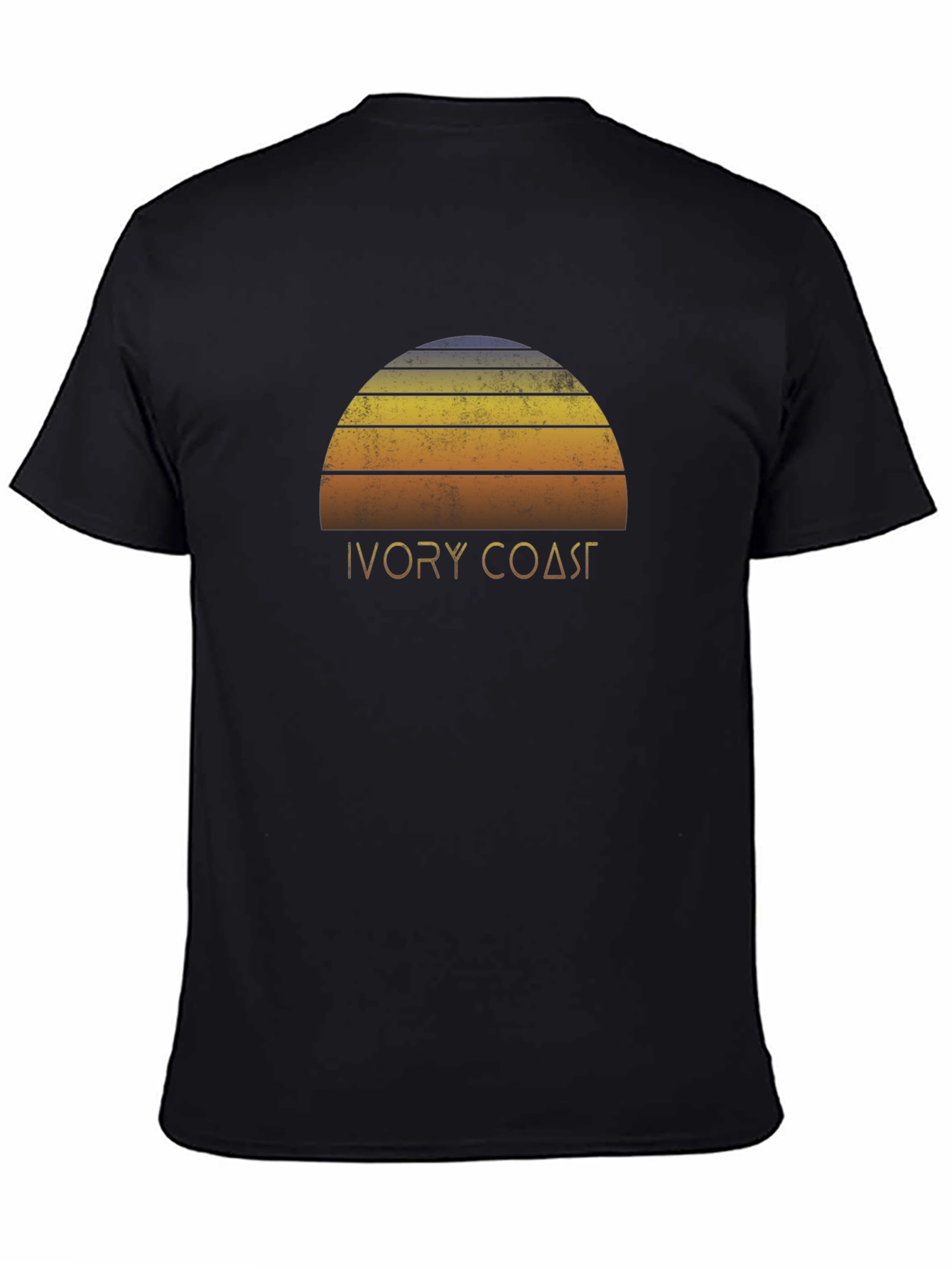 Ivory Coast Graphic Tee - Retro Sunset Design
