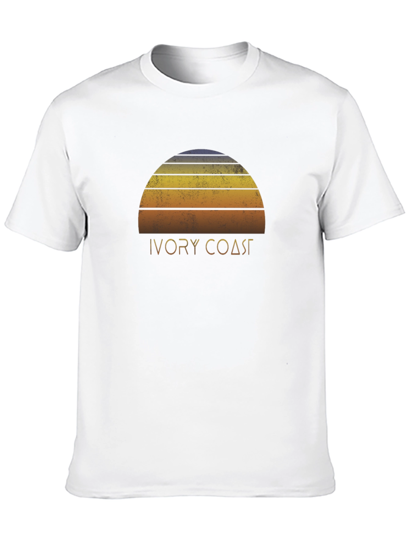 Ivory Coast Graphic Tee - Retro Sunset Design