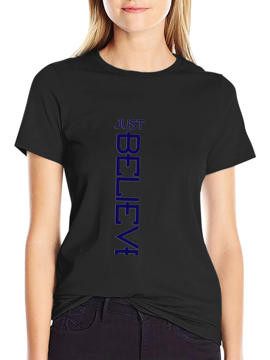 Just Believe Mens Black T-Shirt