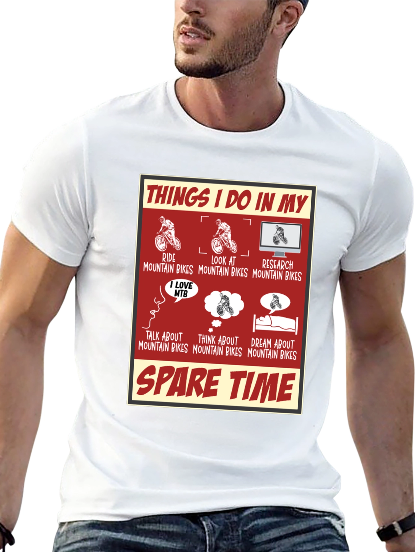 Mountain Bike Lover T-Shirt - Spare Time Activities Tee