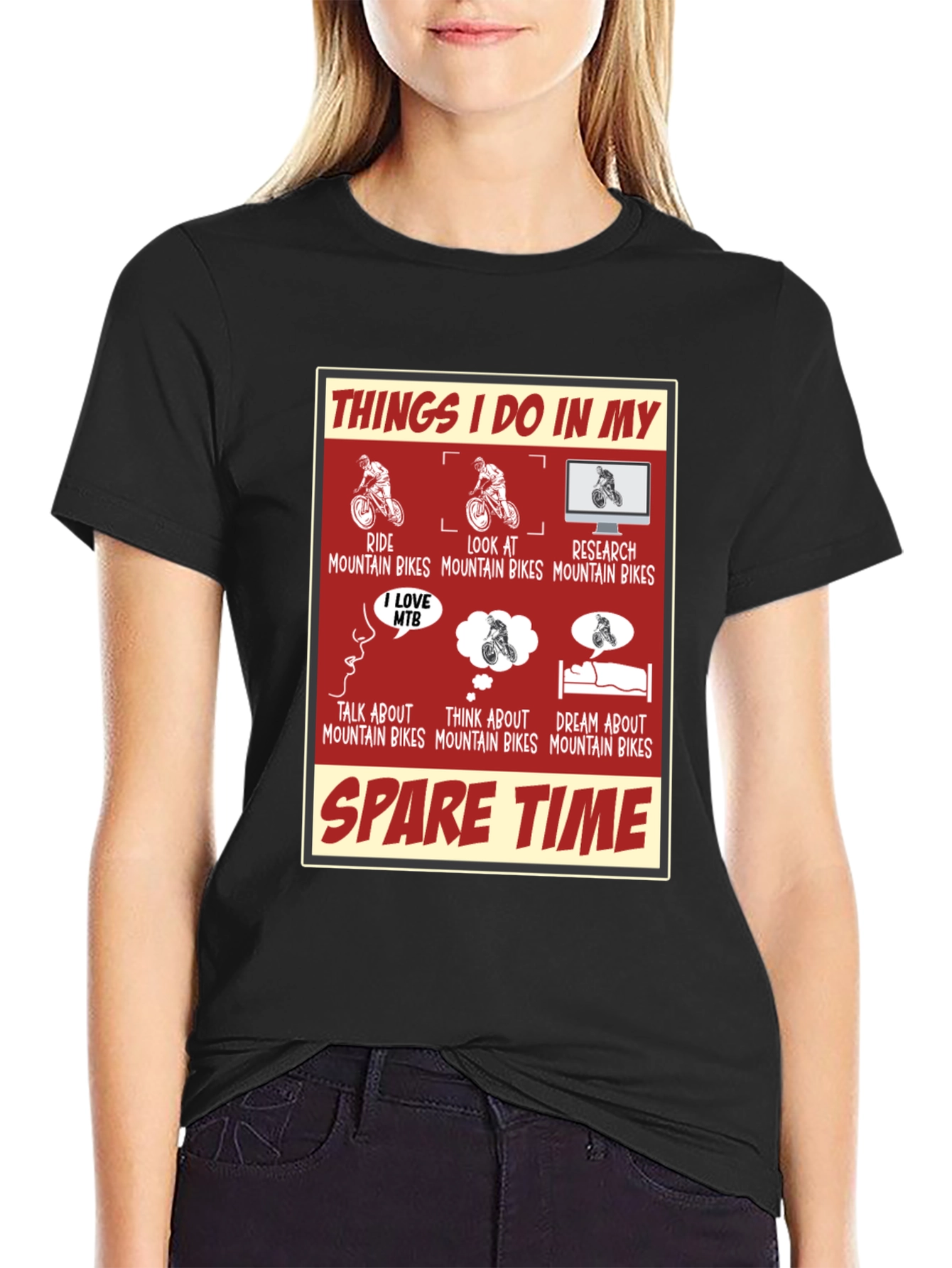Mountain Bike Lover T-Shirt - Spare Time Activities Tee