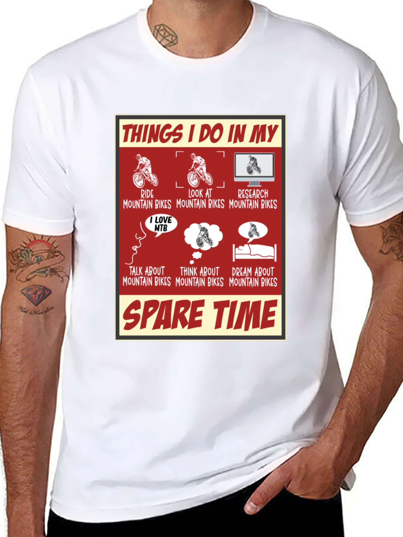 Mountain Bike Lover T-Shirt - Spare Time Activities Tee