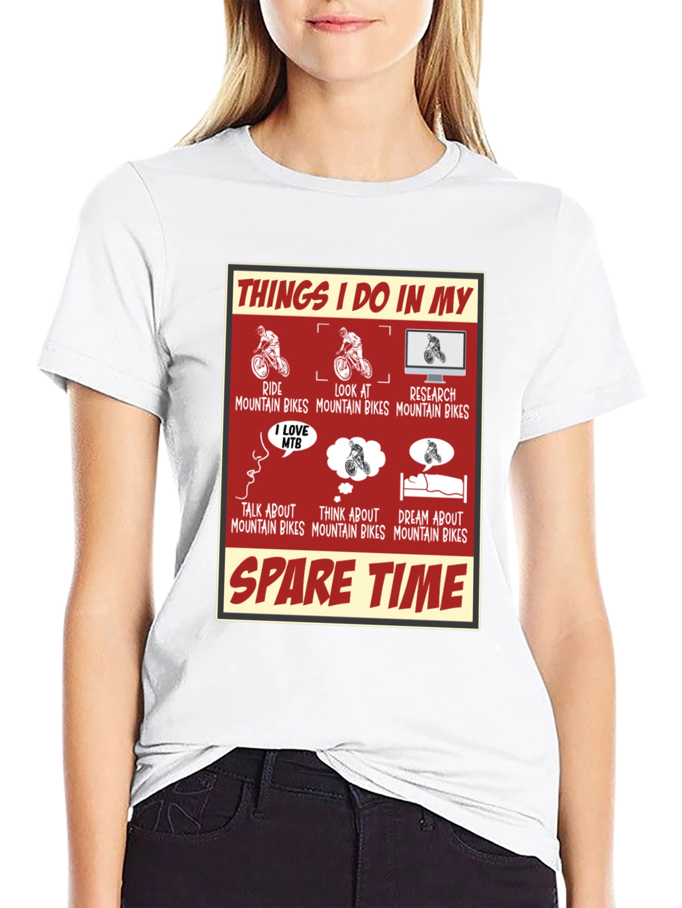 Mountain Bike Lover T-Shirt - Spare Time Activities Tee