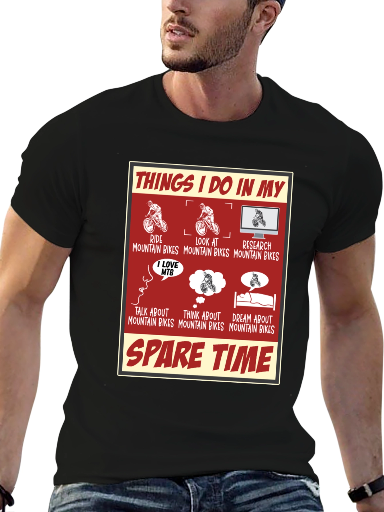 Mountain Bike Lover T-Shirt - Spare Time Activities Tee