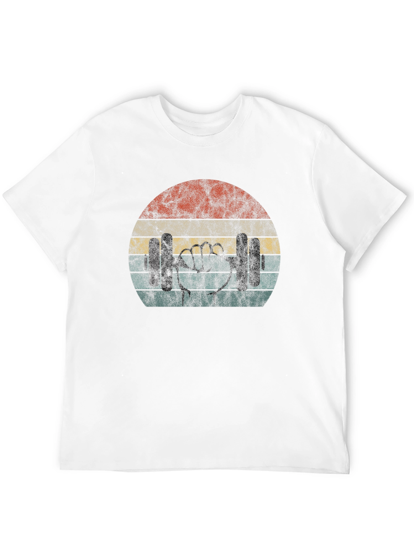 Retro Gym Shirt - Weightlifting Fist Graphic Tee