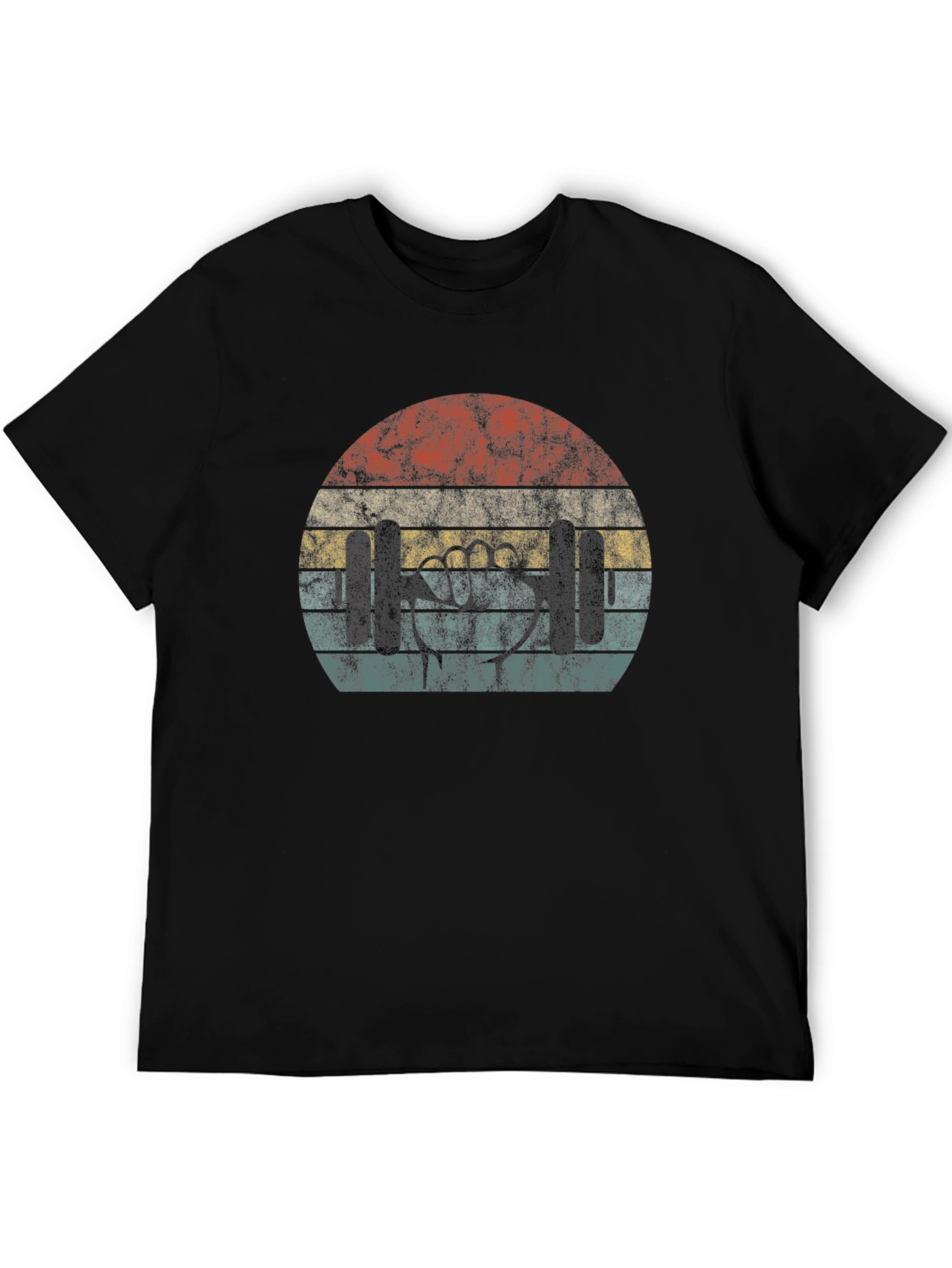 Retro Gym Shirt - Weightlifting Fist Graphic Tee