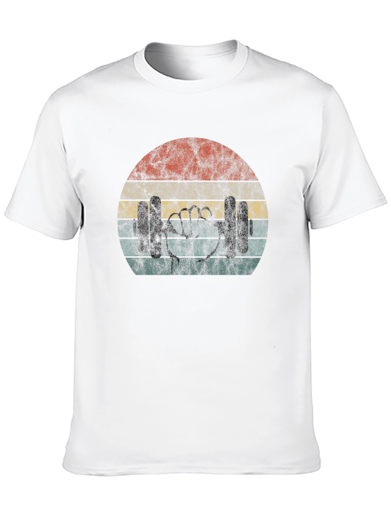 Retro Gym Shirt - Weightlifting Fist Graphic Tee