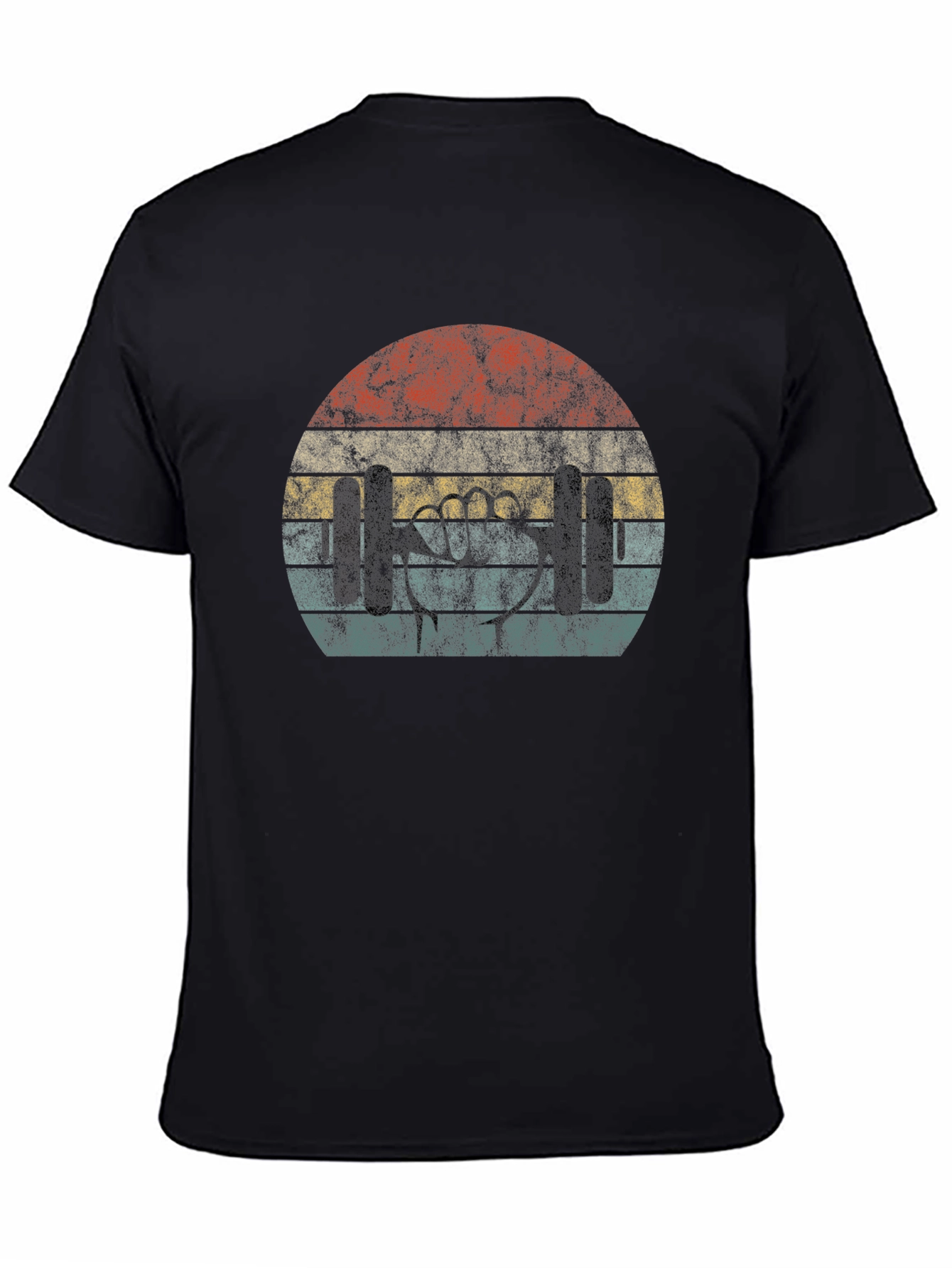 Retro Gym Shirt - Weightlifting Fist Graphic Tee