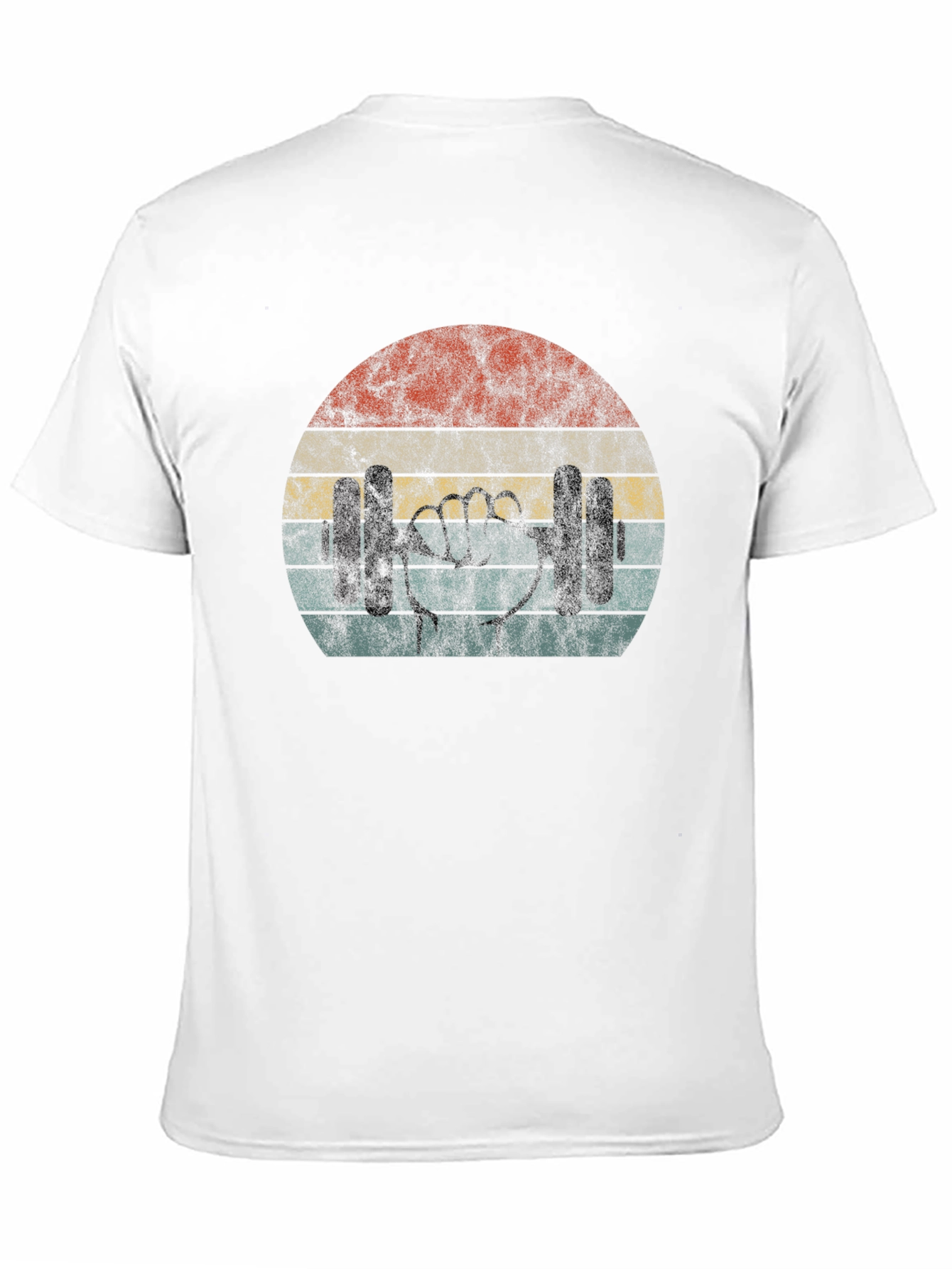 Retro Gym Shirt - Weightlifting Fist Graphic Tee