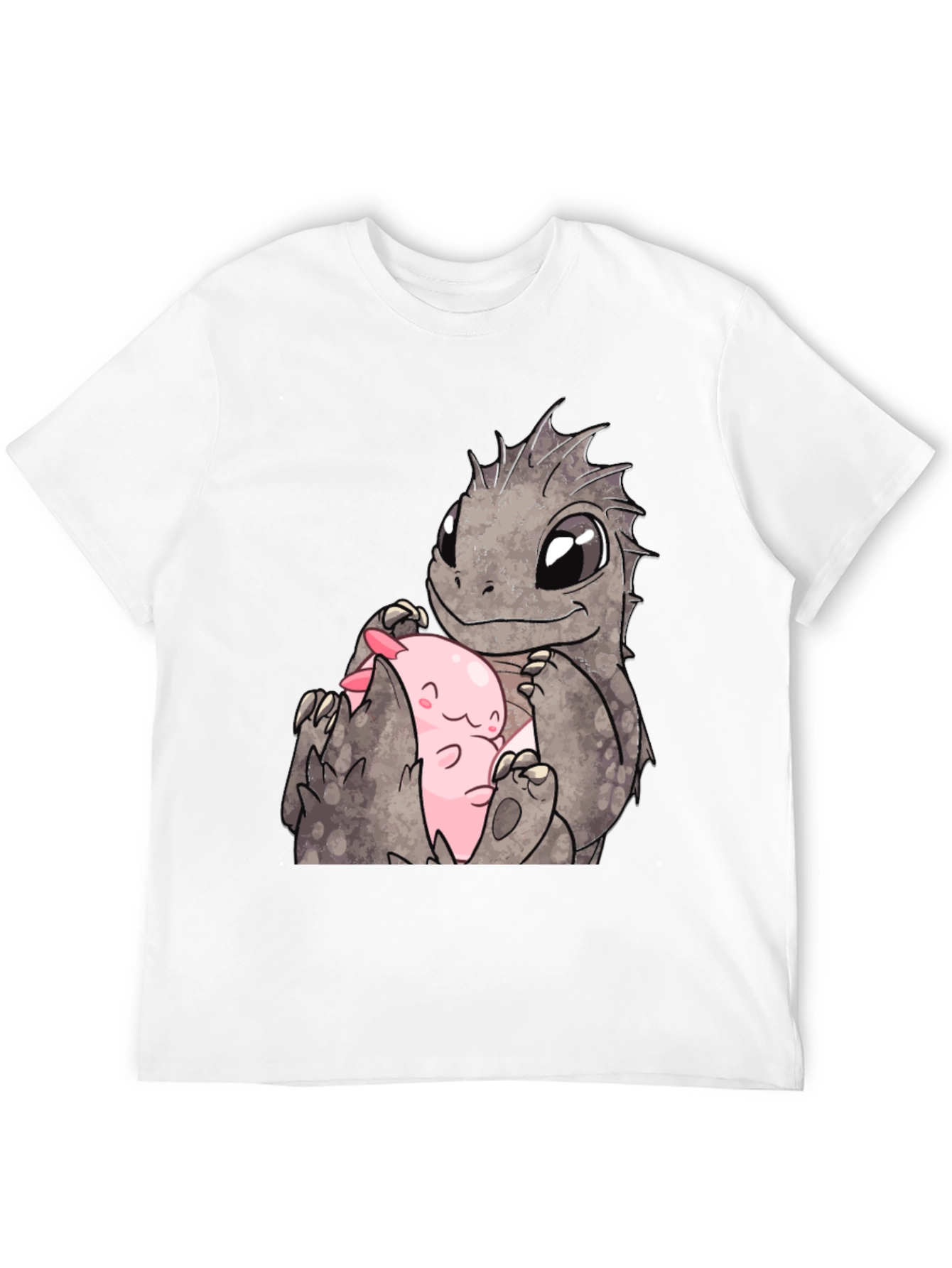 Cute Dragon & Axolotl Graphic Tee