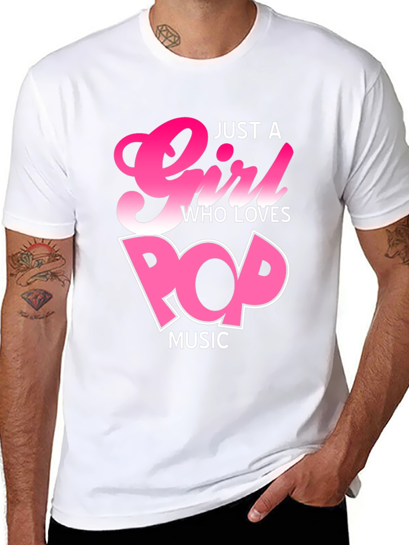 Just a Girl Who Loves Pop Music T-Shirt