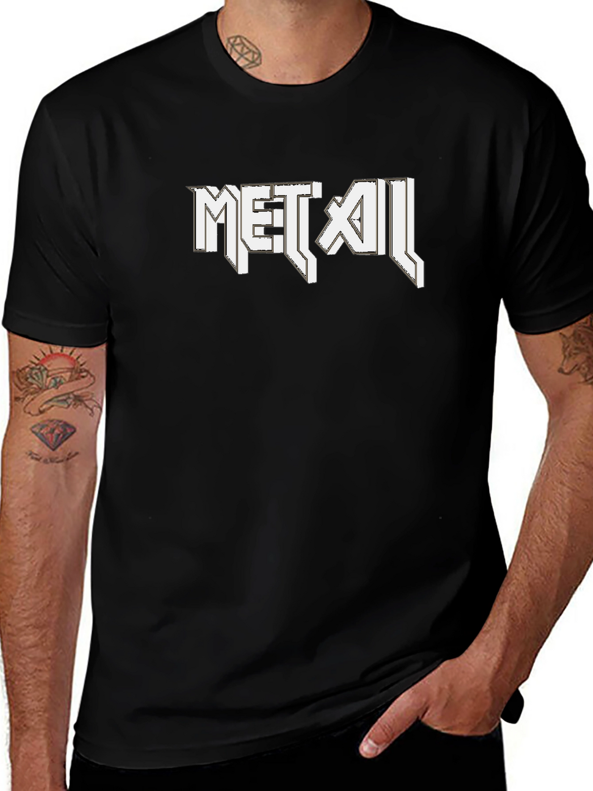 Heavy Metal Graphic Tee - Black Cotton T-Shirt