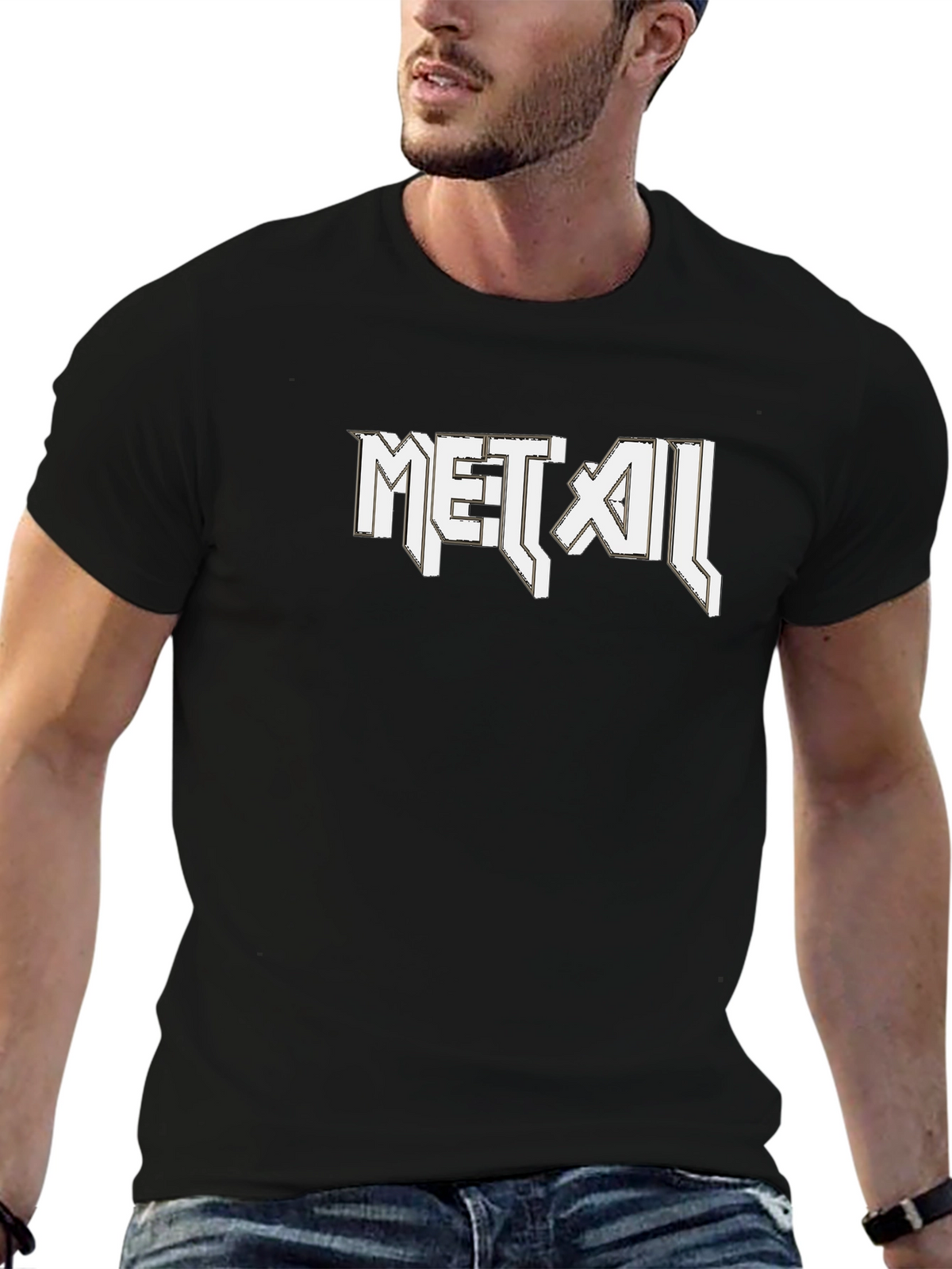 Heavy Metal Graphic Tee - Black Cotton T-Shirt