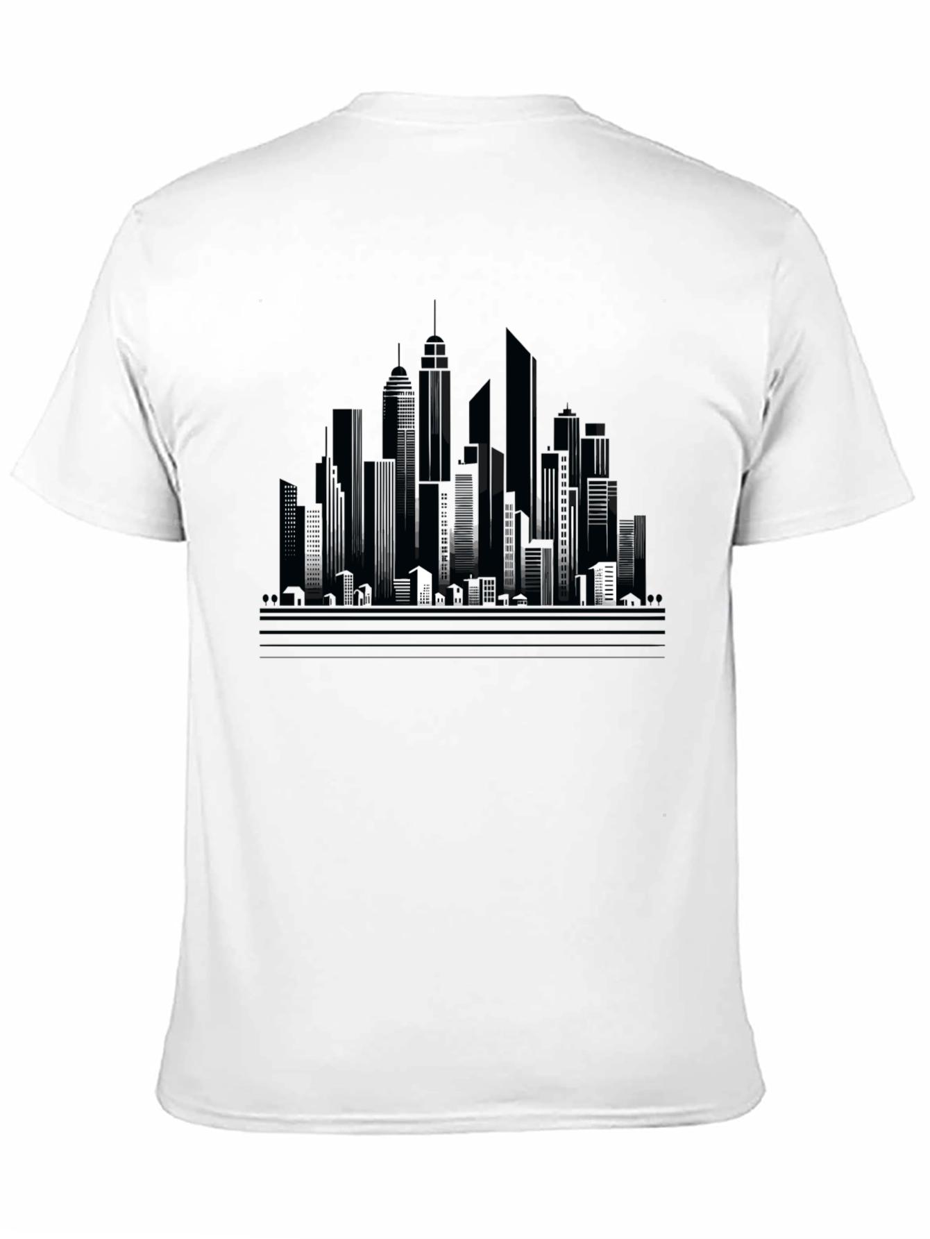 Urban Skyline Graphic Tee - Modern Cityscape Design