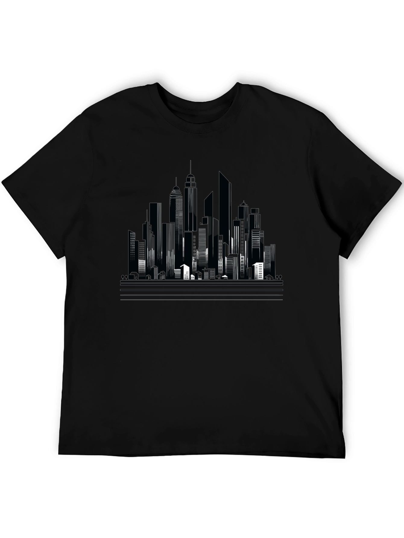 Urban Skyline Graphic Tee - Modern Cityscape Design