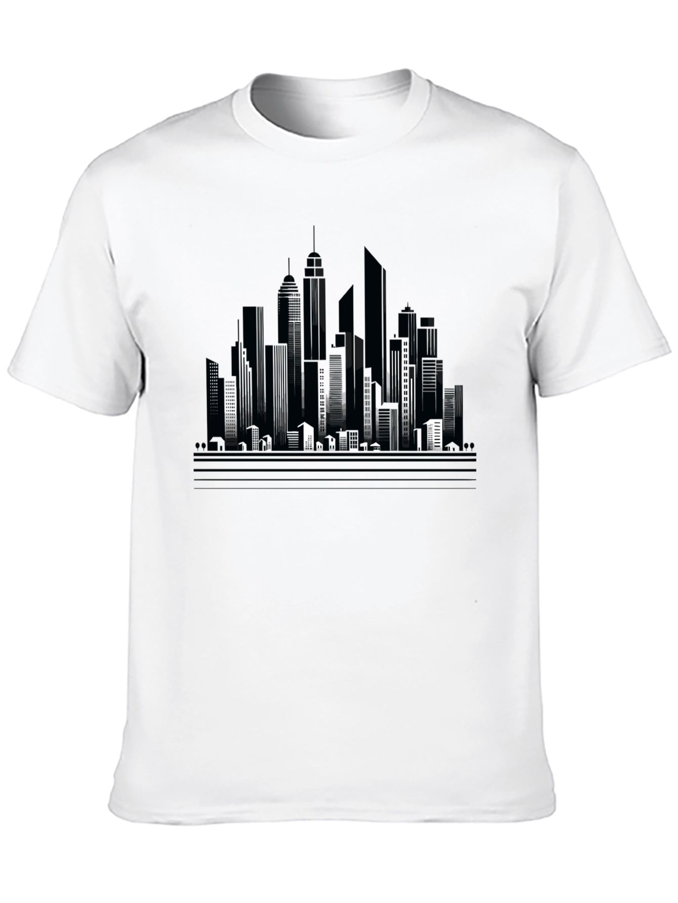 Urban Skyline Graphic Tee - Modern Cityscape Design