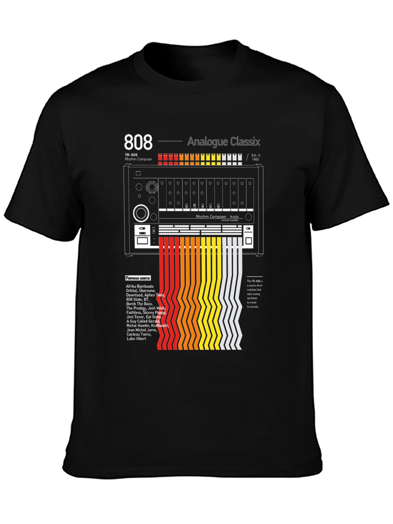 808 Analogue Classix T-Shirt: Rhythm Composer Design