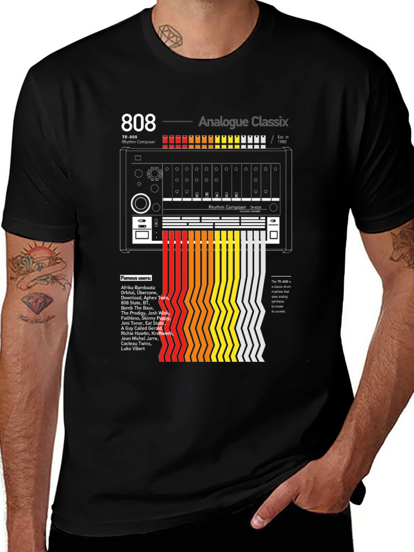 808 Analogue Classix T-Shirt: Rhythm Composer Design