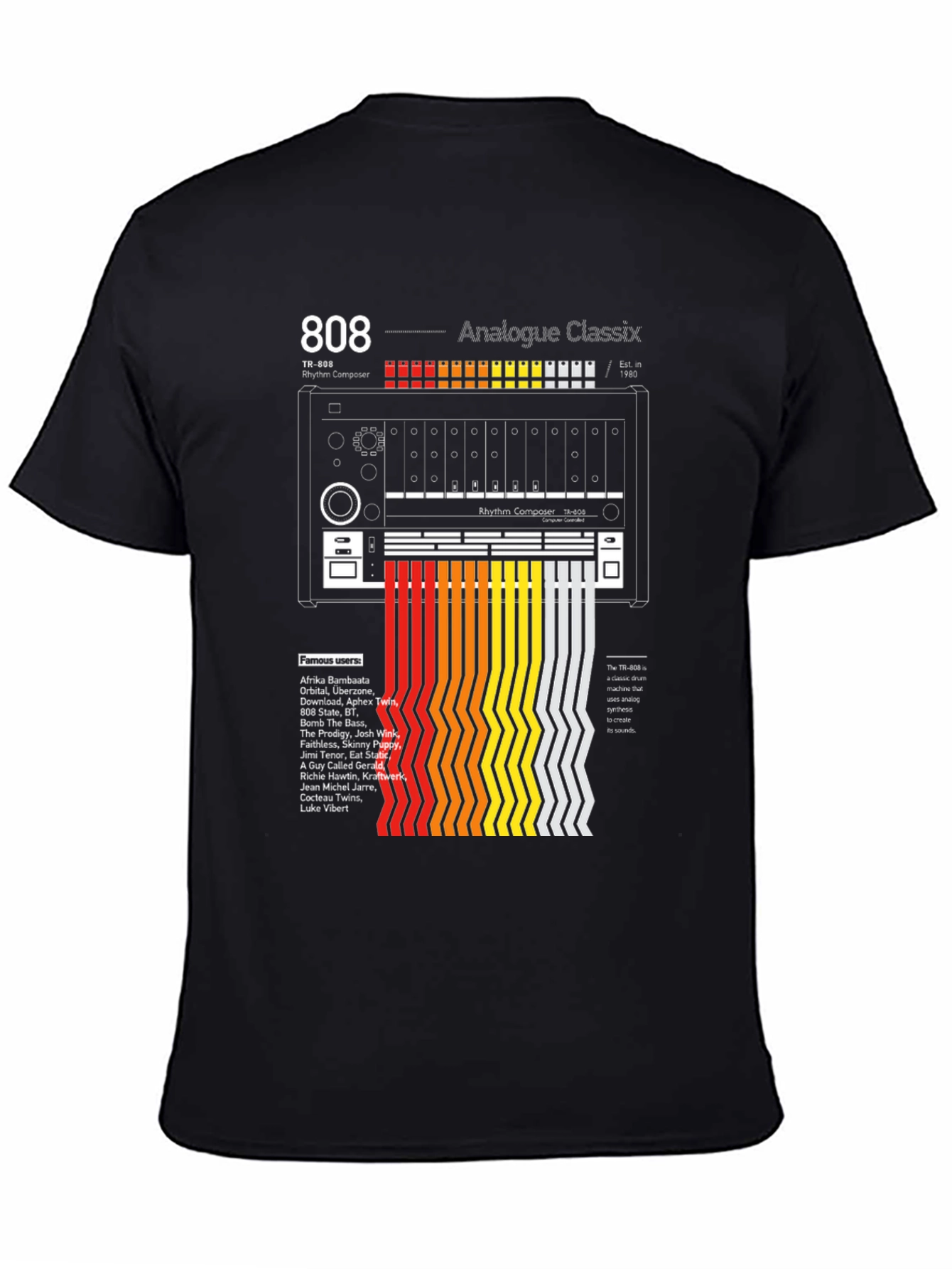 808 Analogue Classix T-Shirt: Rhythm Composer Design