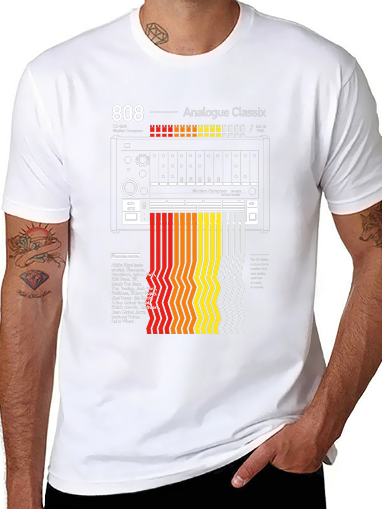 808 Analogue Classix T-Shirt: Rhythm Composer Design