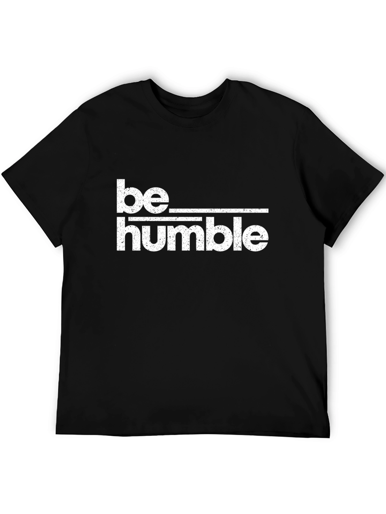 Be Humble Graphic Tee - Black Cotton Blend T-Shirt