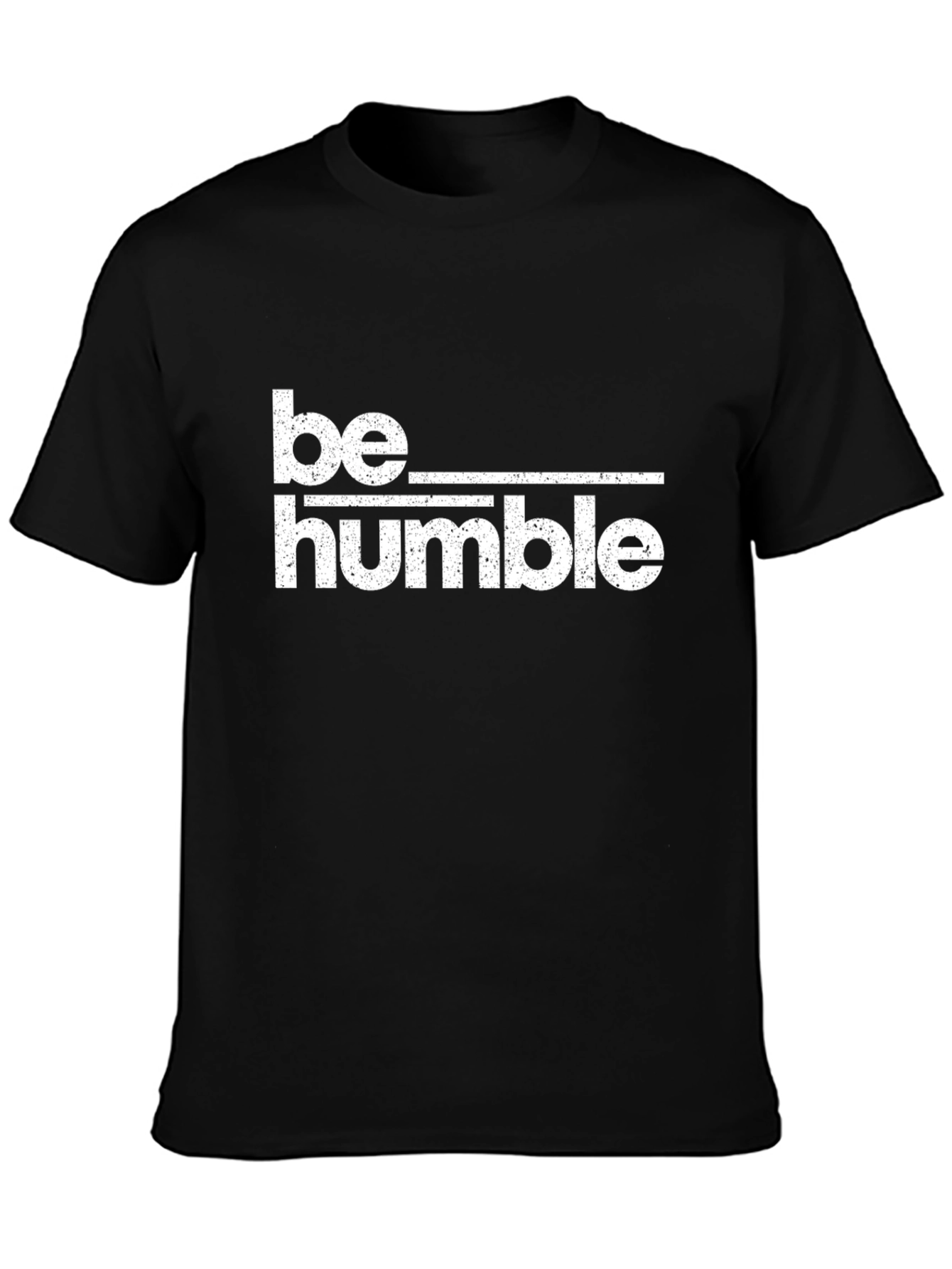 Be Humble Graphic Tee - Black Cotton Blend T-Shirt