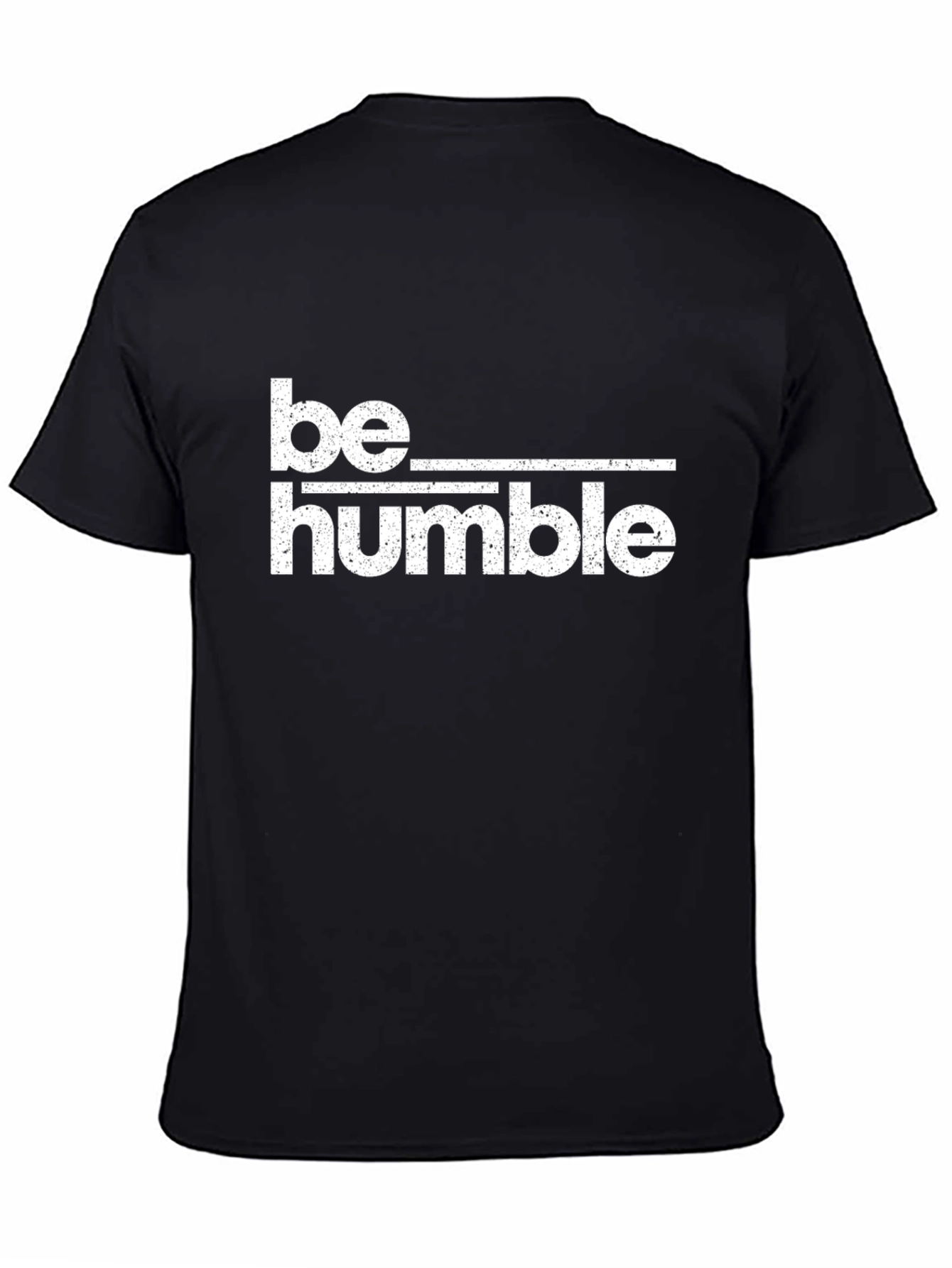 Be Humble Graphic Tee - Black Cotton Blend T-Shirt