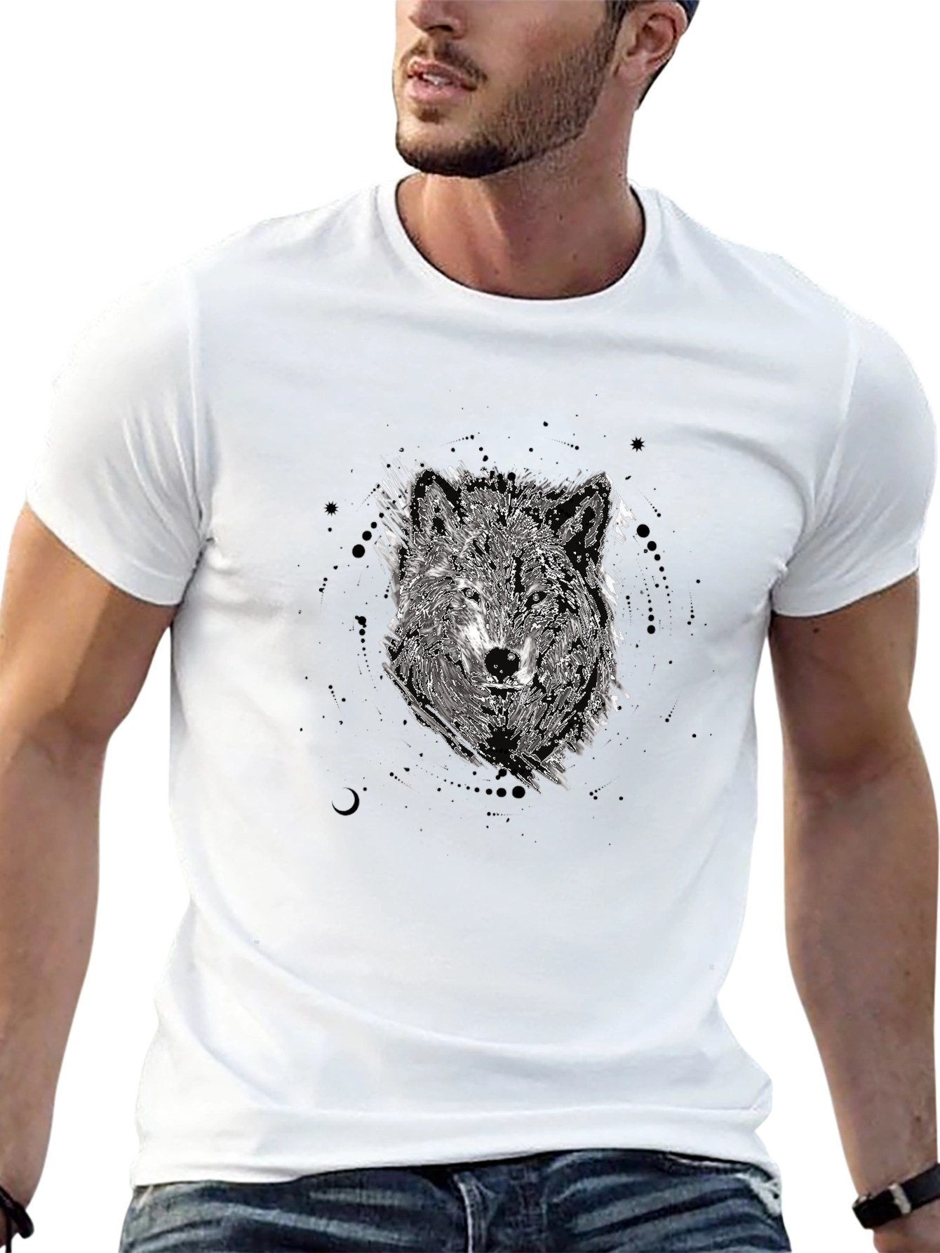Wolf Graphic Black T-Shirt