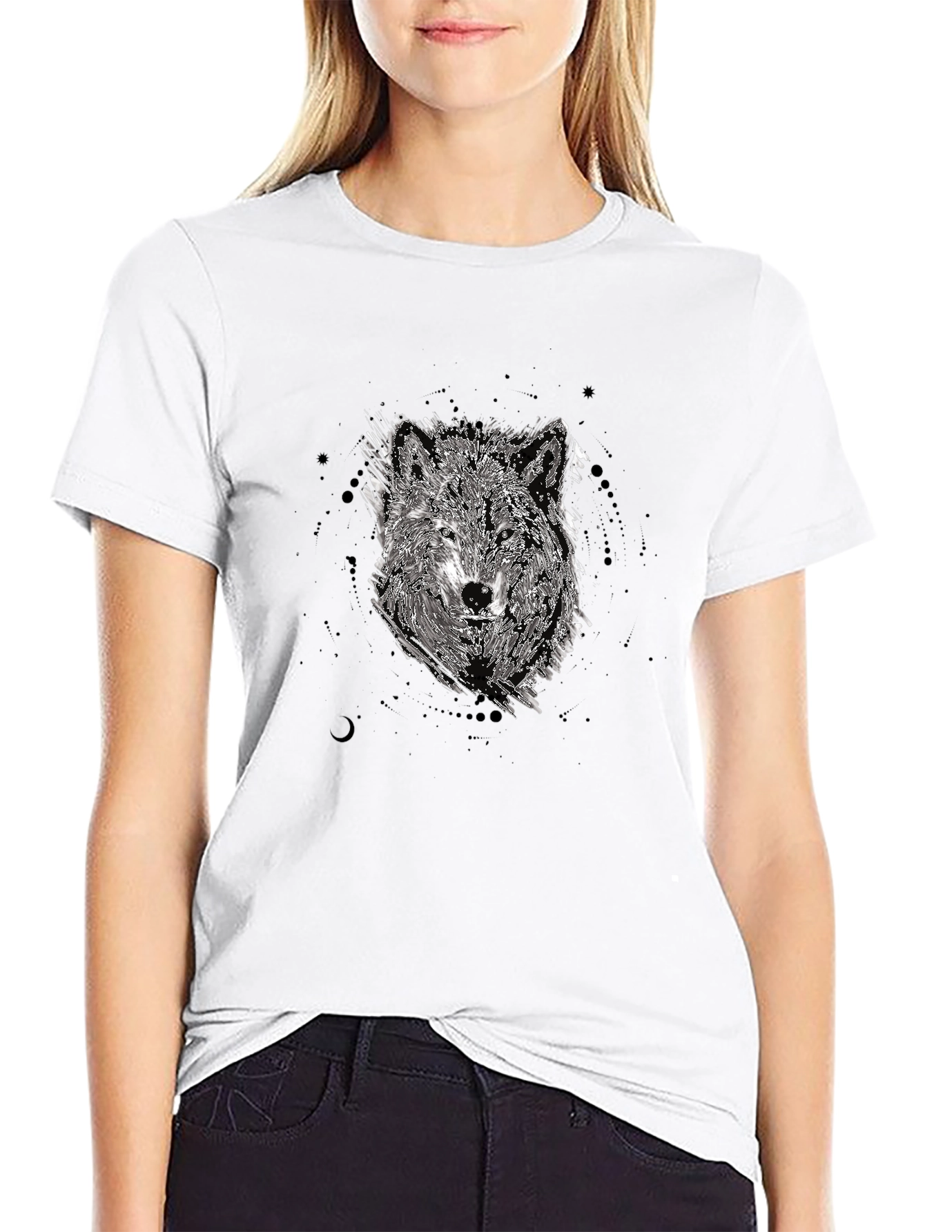 Wolf Graphic Black T-Shirt