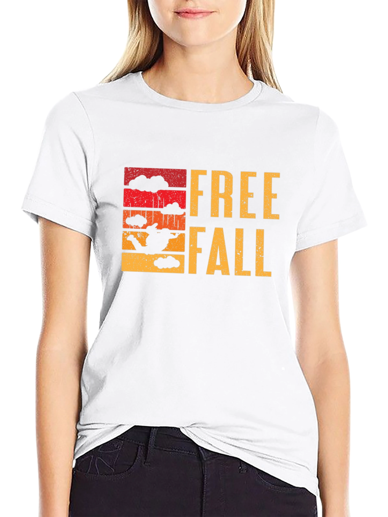 Freefall Skydive Graphic T-Shirt - Black Cotton Tee