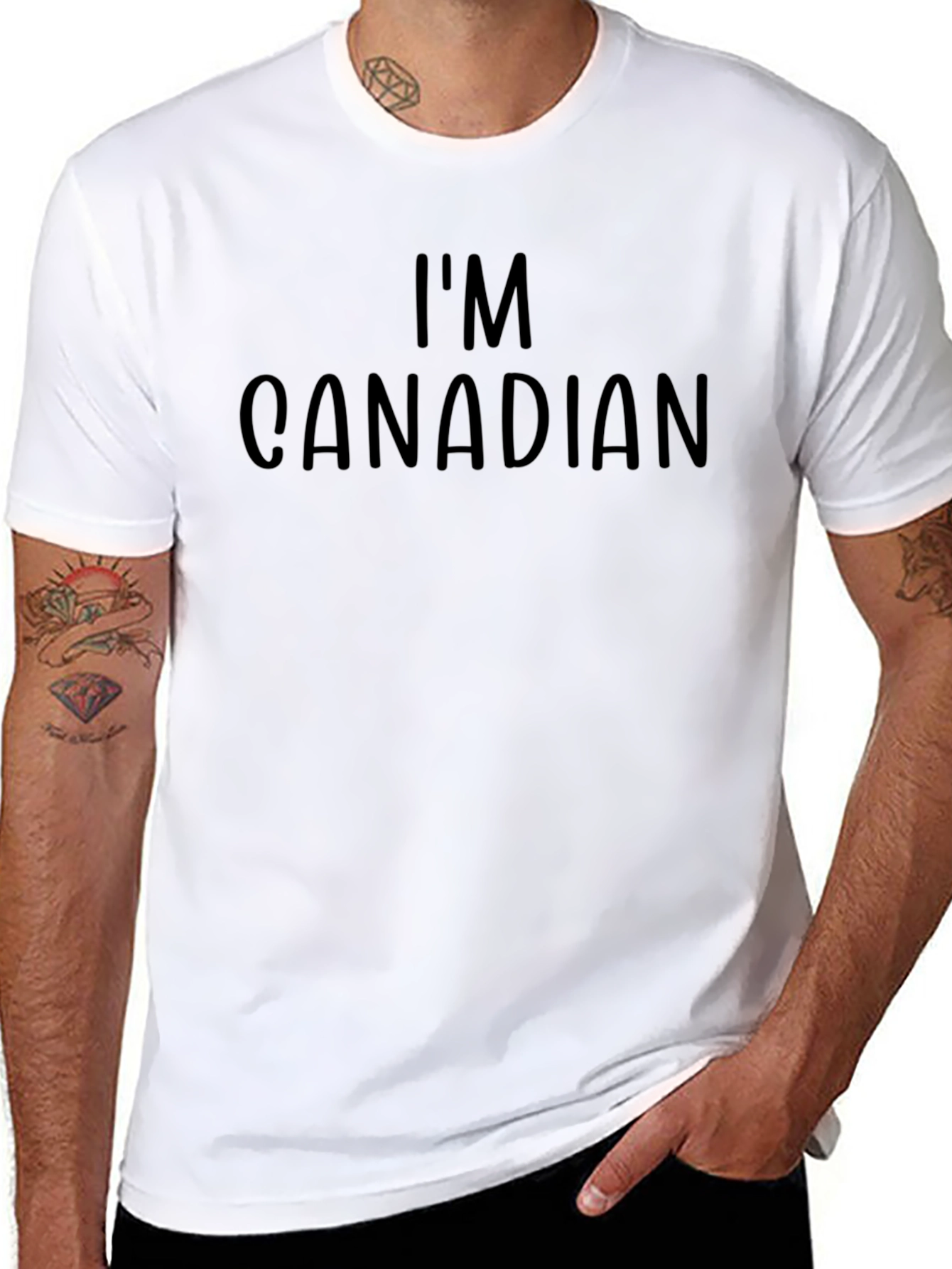 Im Canadian T-Shirt Black Crew Neck