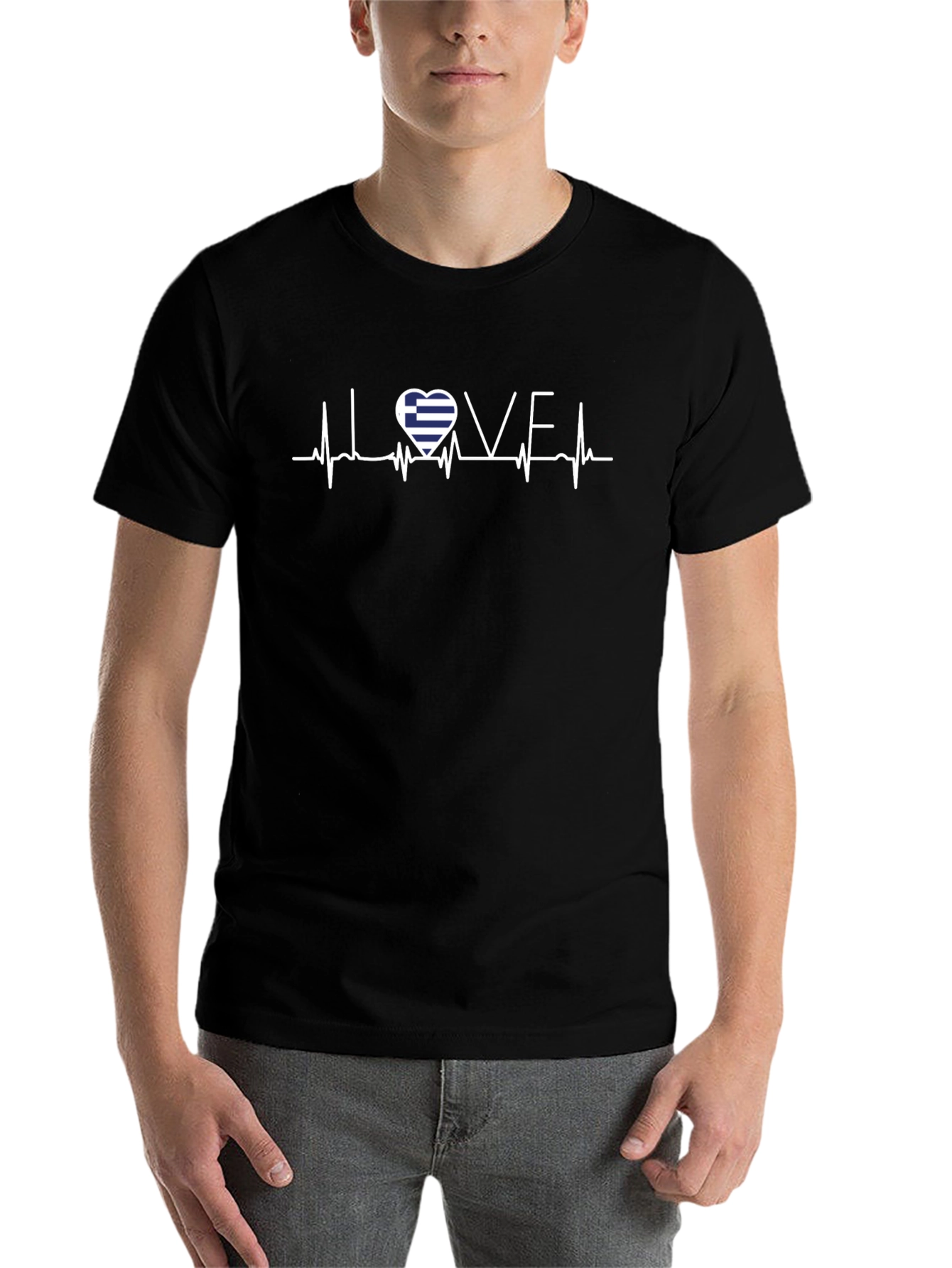 Love Greece Heartbeat T-Shirt