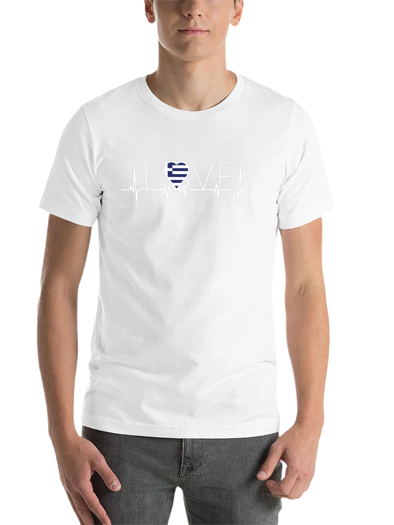 Love Greece Heartbeat T-Shirt