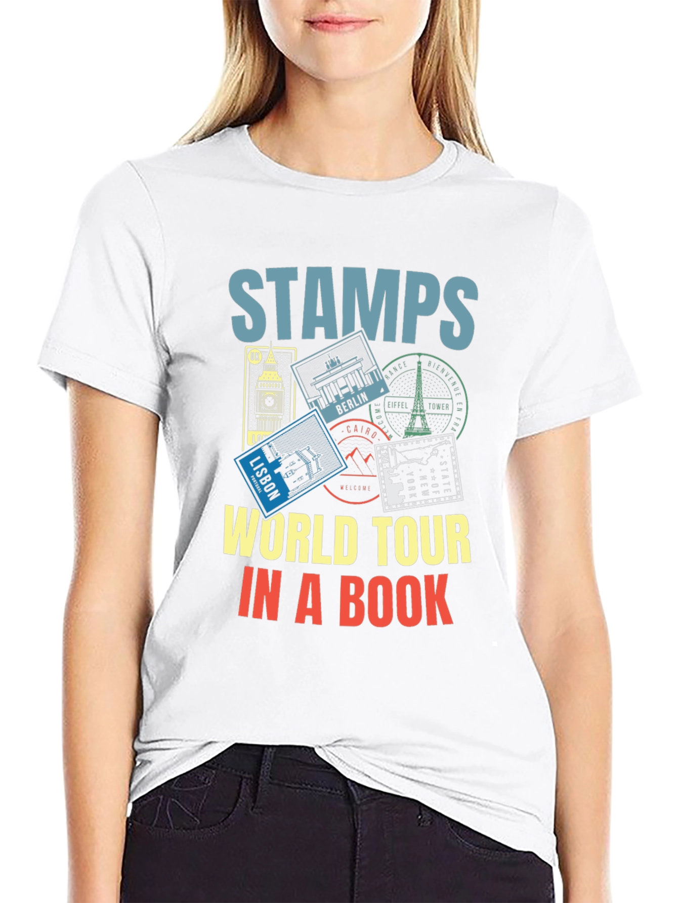 Stamps World Tour T-Shirt - Travel Souvenir Tee
