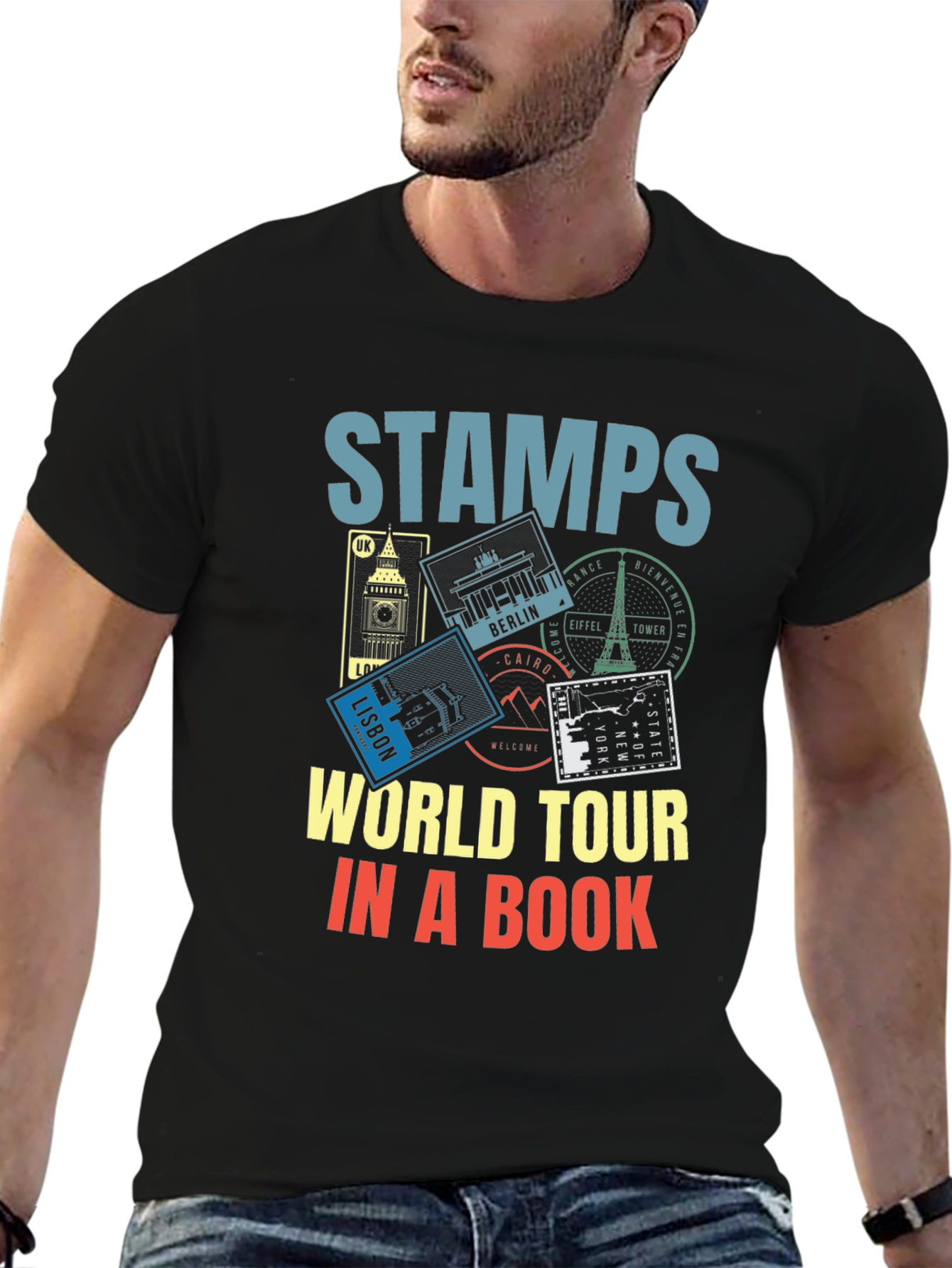 Stamps World Tour T-Shirt - Travel Souvenir Tee