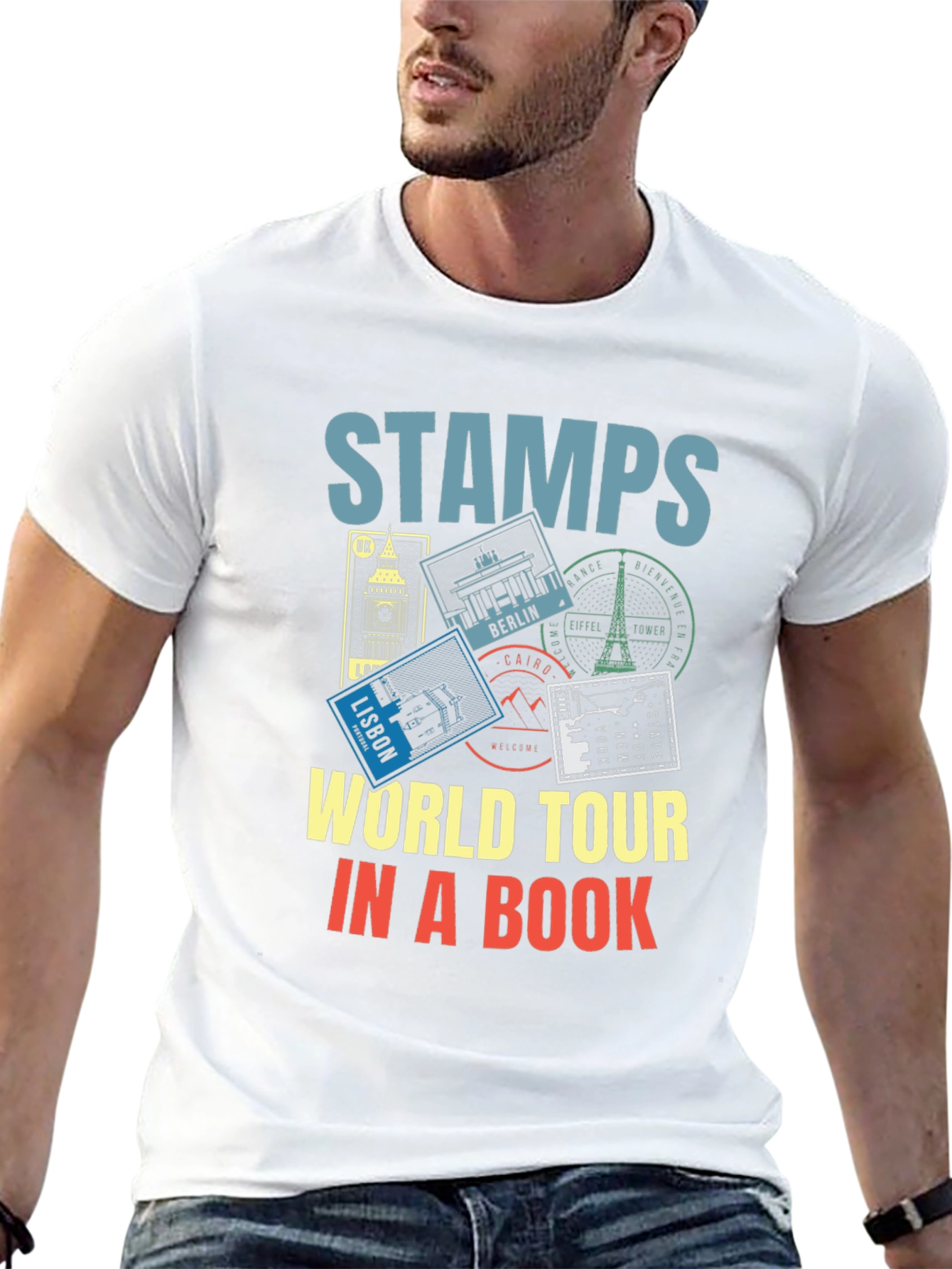 Stamps World Tour T-Shirt - Travel Souvenir Tee
