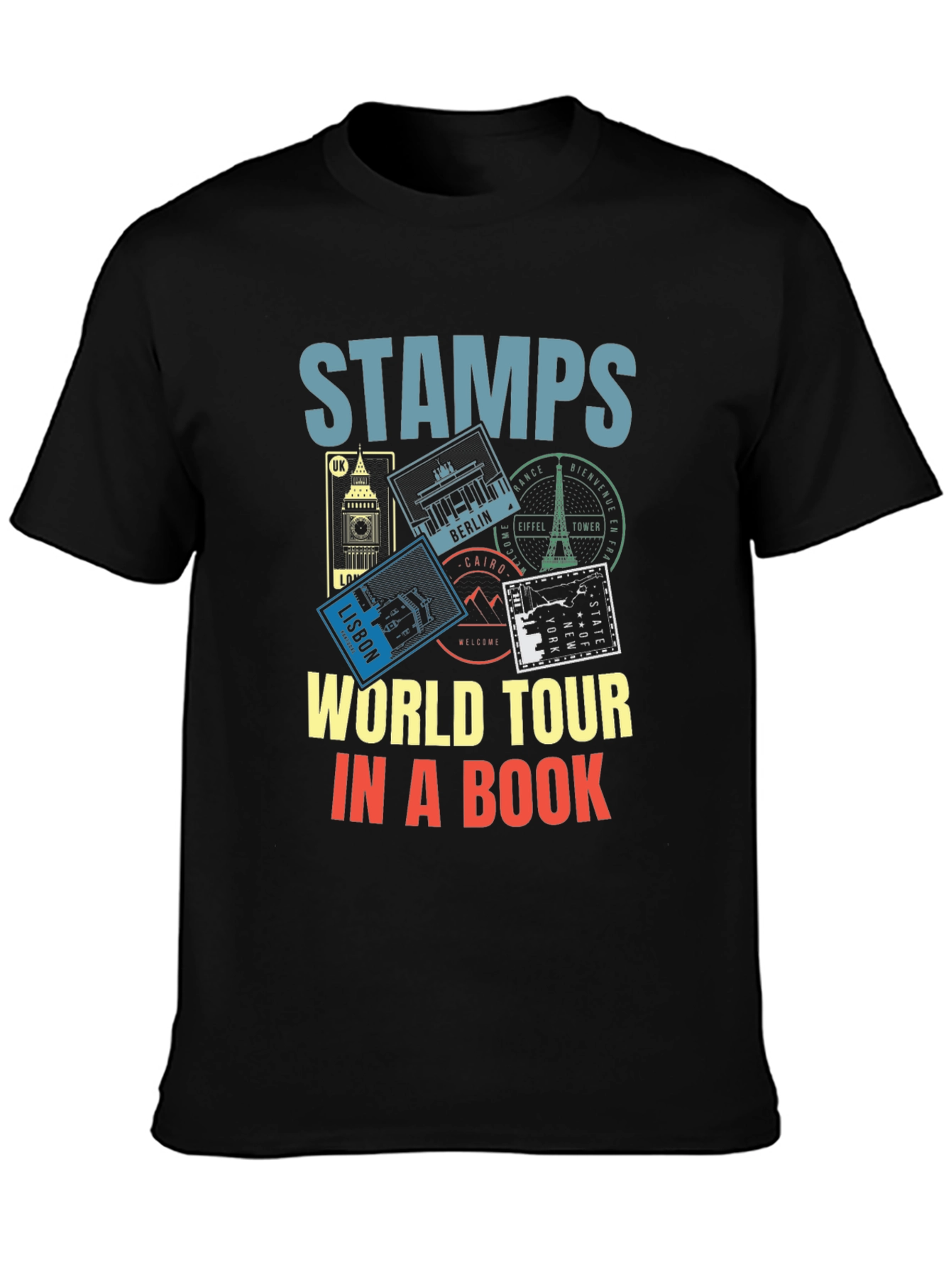 Stamps World Tour T-Shirt - Travel Souvenir Tee