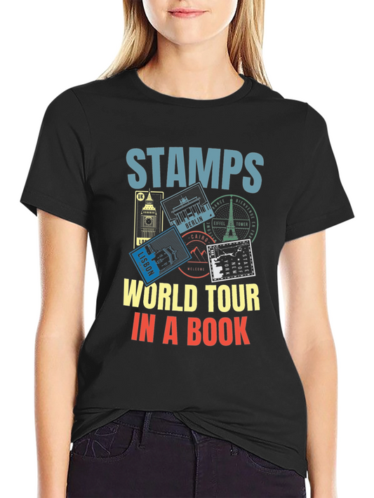 Stamps World Tour T-Shirt - Travel Souvenir Tee